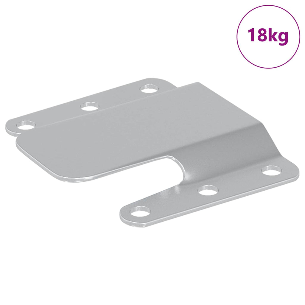 vidaXL Uchwyt montażowy natynkowy 419 pcs Srebrny 75 x 66 x 1,4 mm