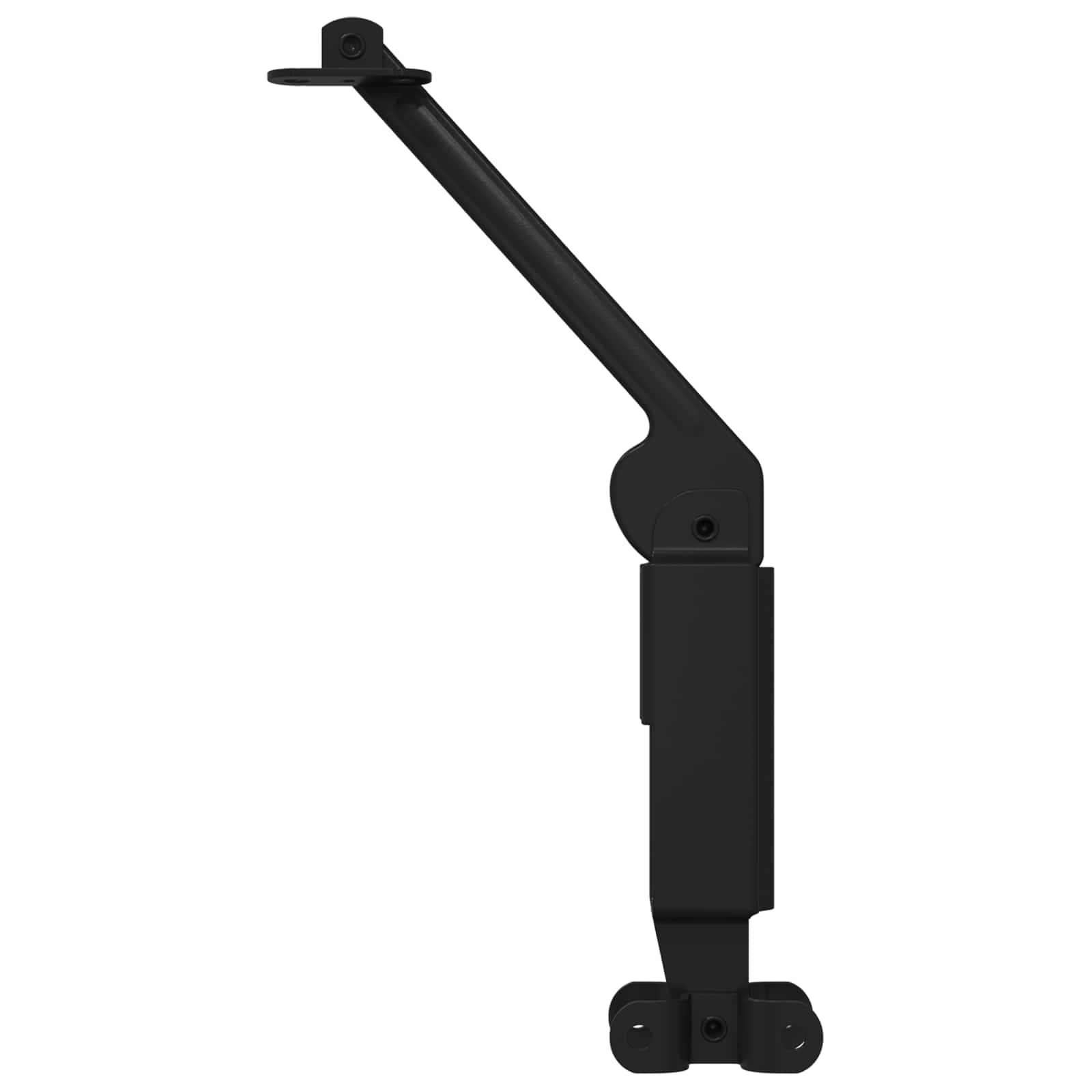 vidaXL Zawias wspierający pokrywę 2 pcs Czarny 192 x 32 x 50 mm Stal