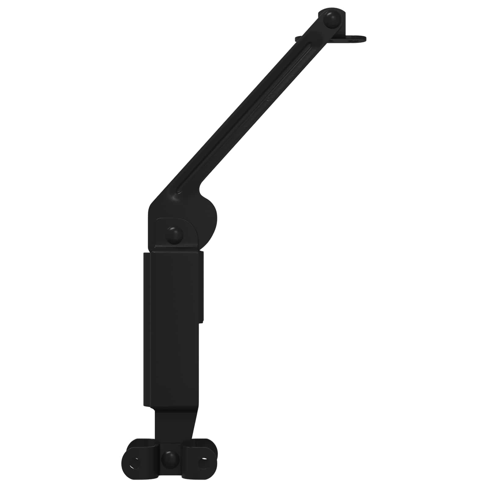 vidaXL Zawias wspierający pokrywę 2 pcs Czarny 192 x 32 x 50 mm Stal