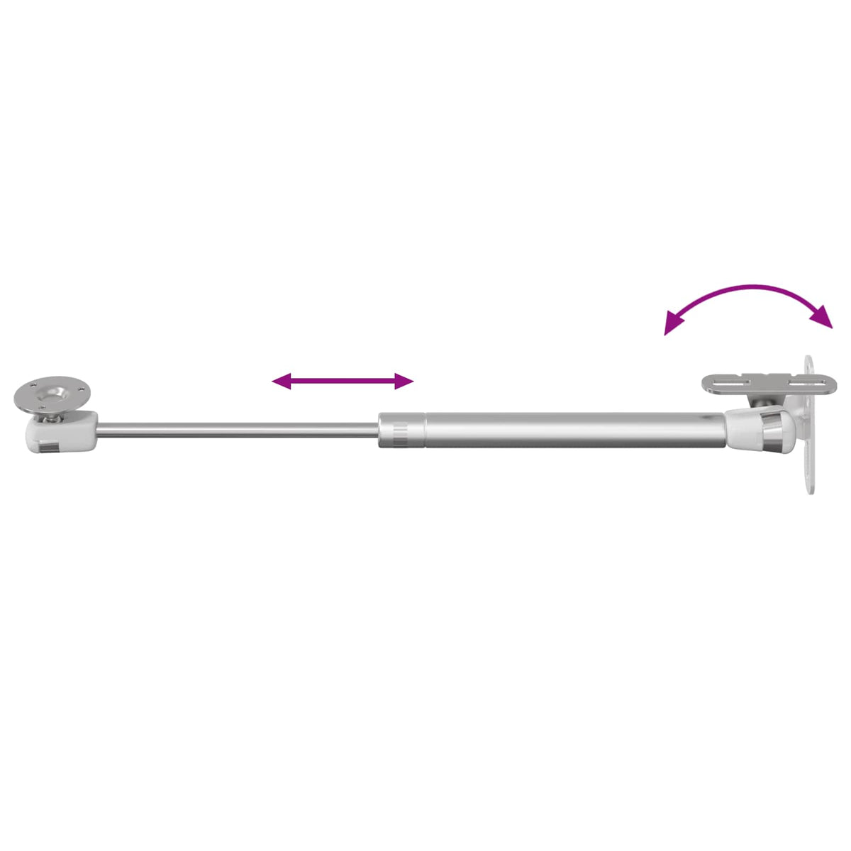 vidaXL Hydrauliczna sprężyna gazowa 12 szt. srebrny 280 x 17 x 16 mm