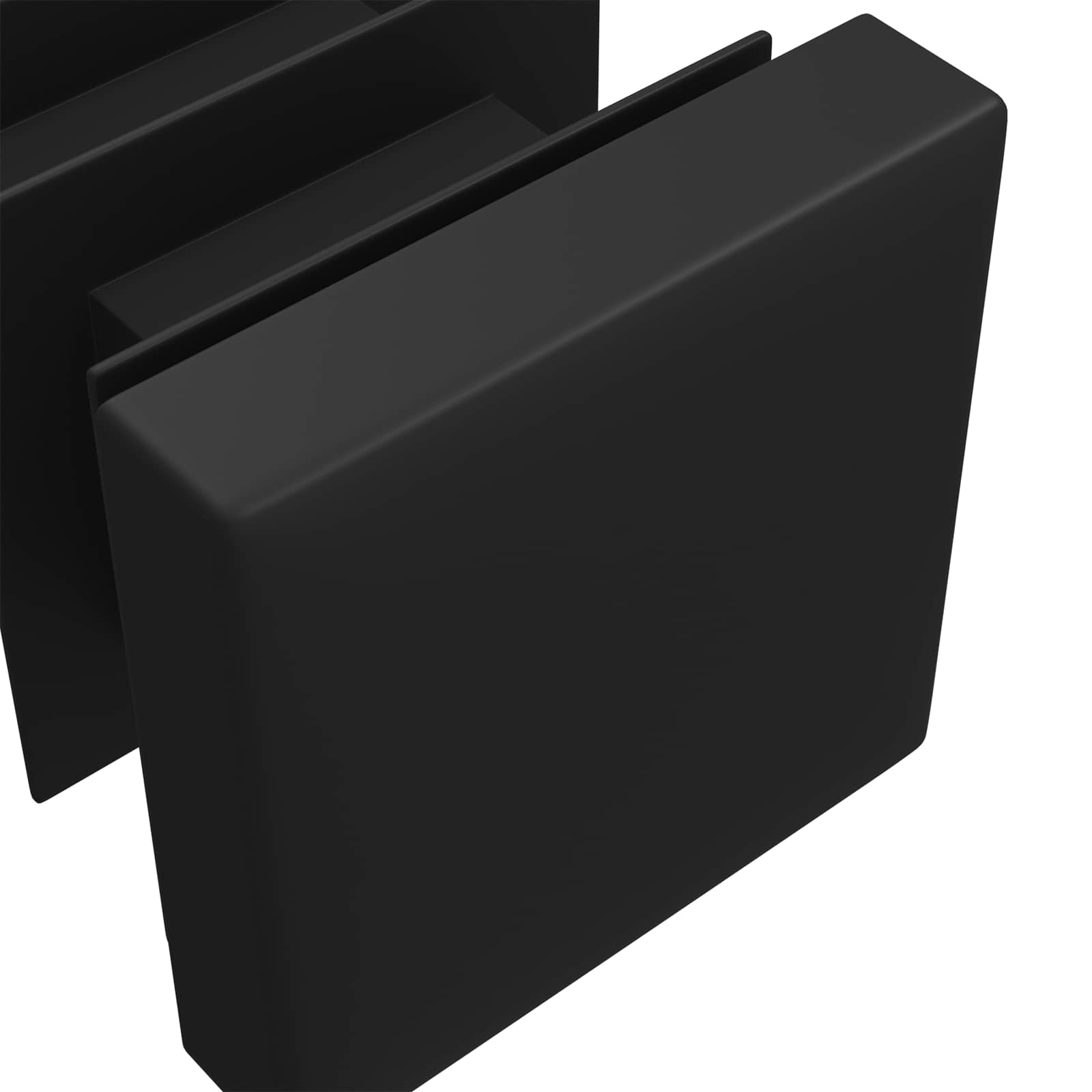 vidaXL Zaślepki Końcowe 12 pcs Czarny 15 x 15 x 15 mm PP