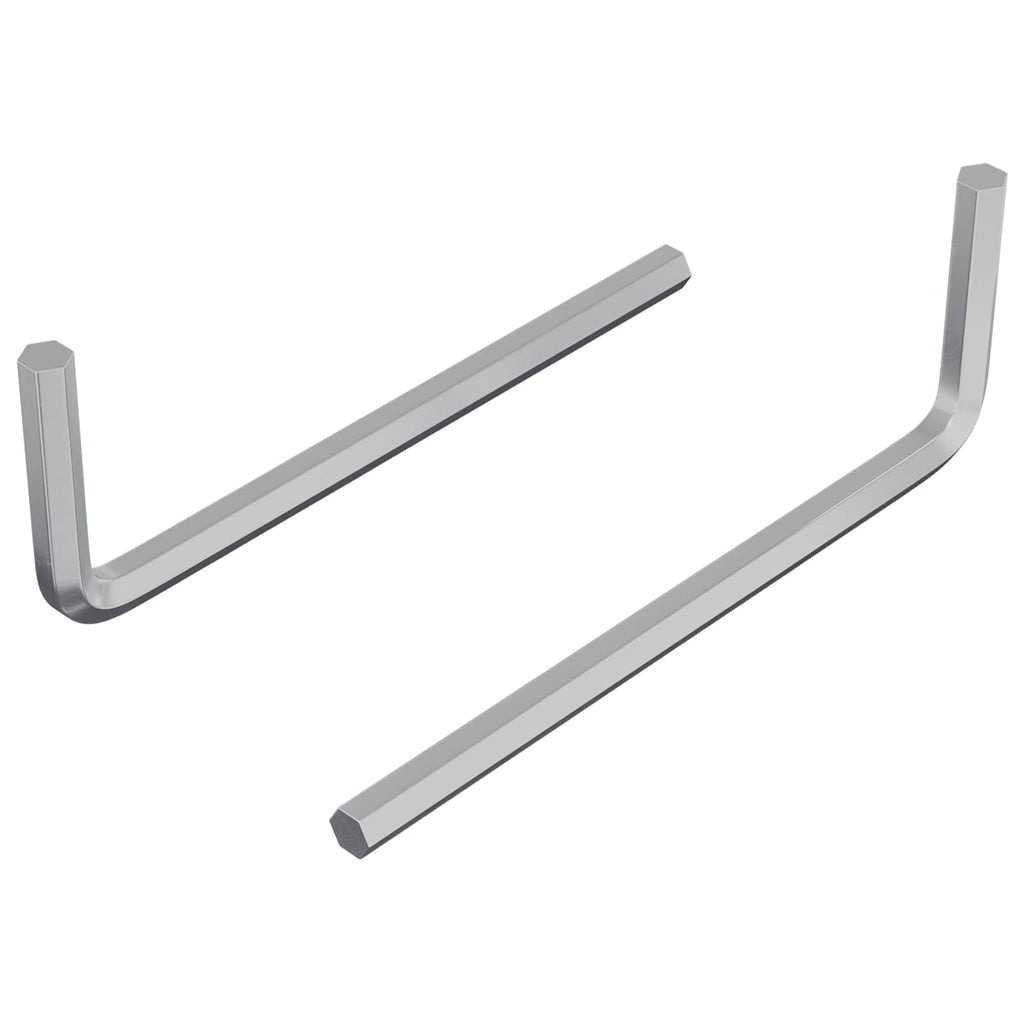 vidaXL Klucz Szesnastokątny 2 pcs Srebrny 20 x 52 mm Stal