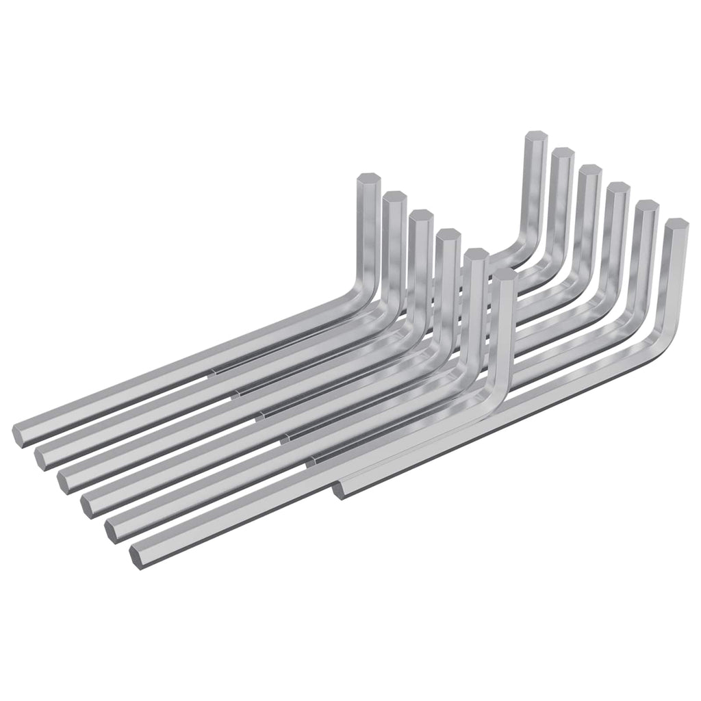 vidaXL Klucz Szesnastokątny 12 pcs Srebrny 20 x 52 mm Stal