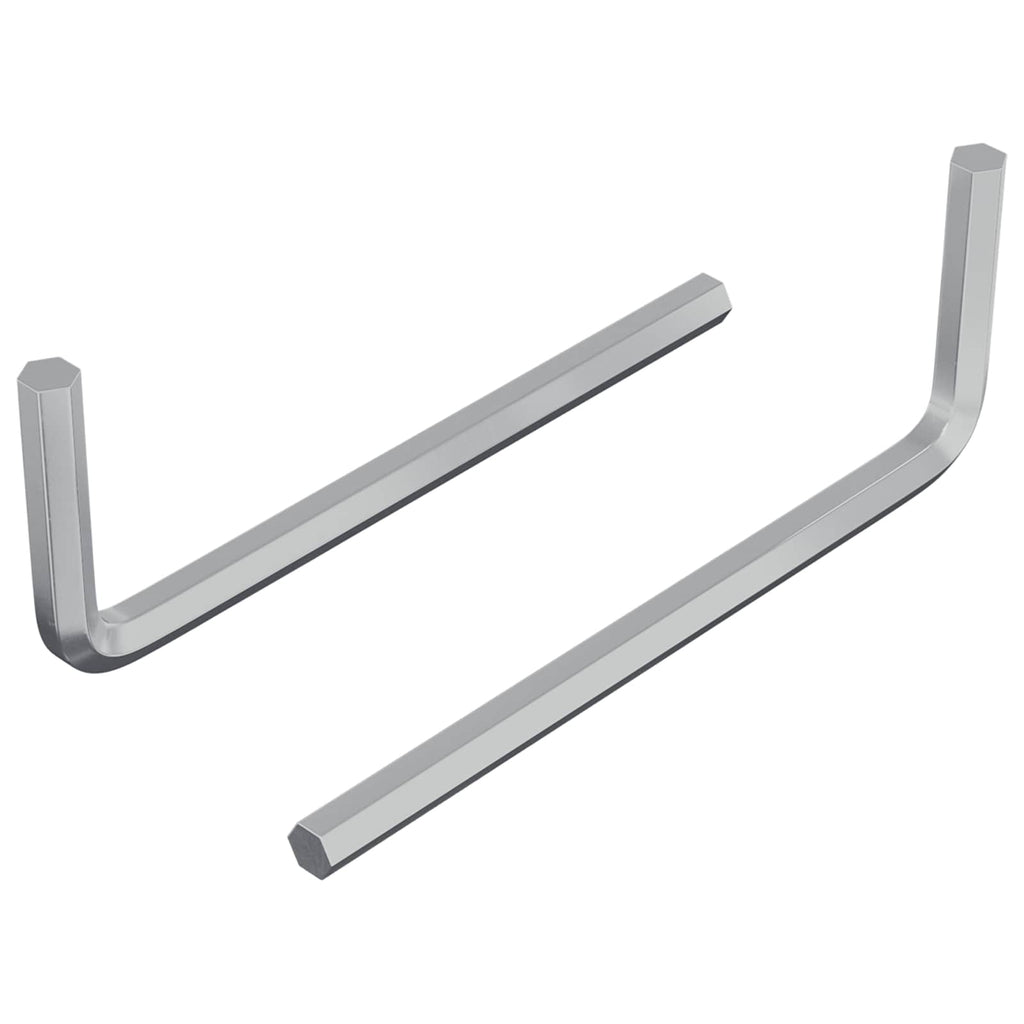 vidaXL Klucz Szesnastokątny 2 pcs Srebrny 22 x 66 mm Stal