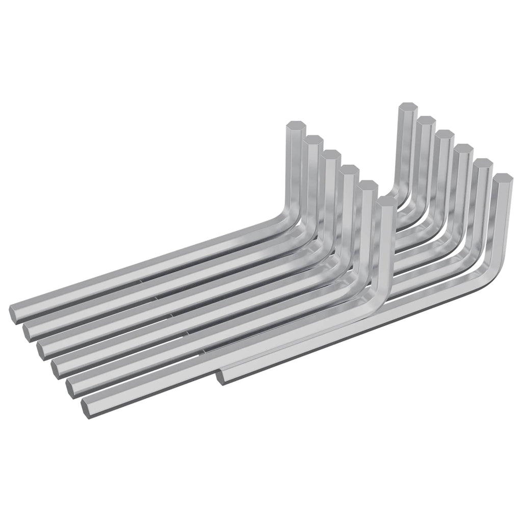 vidaXL Klucz Szesnastokątny 2118 pcs Srebrny 22 x 66 mm Stal