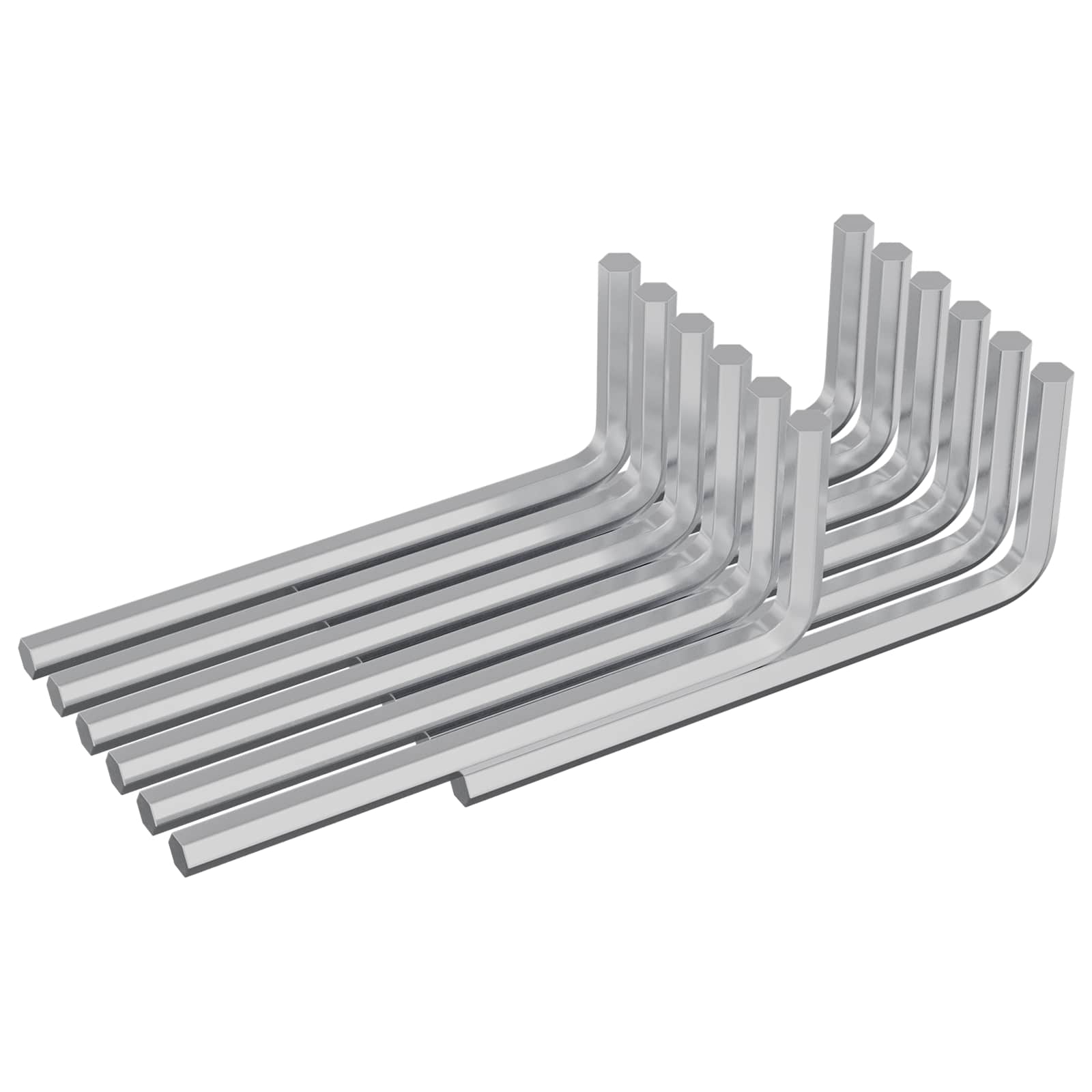 vidaXL Klucz Szesnastokątny 2118 pcs Srebrny 22 x 66 mm Stal