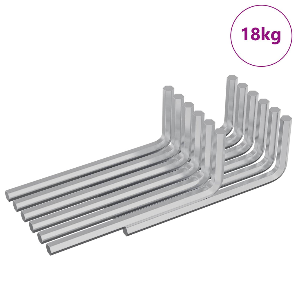 vidaXL Klucz Szesnastokątny 2118 pcs Srebrny 22 x 66 mm Stal