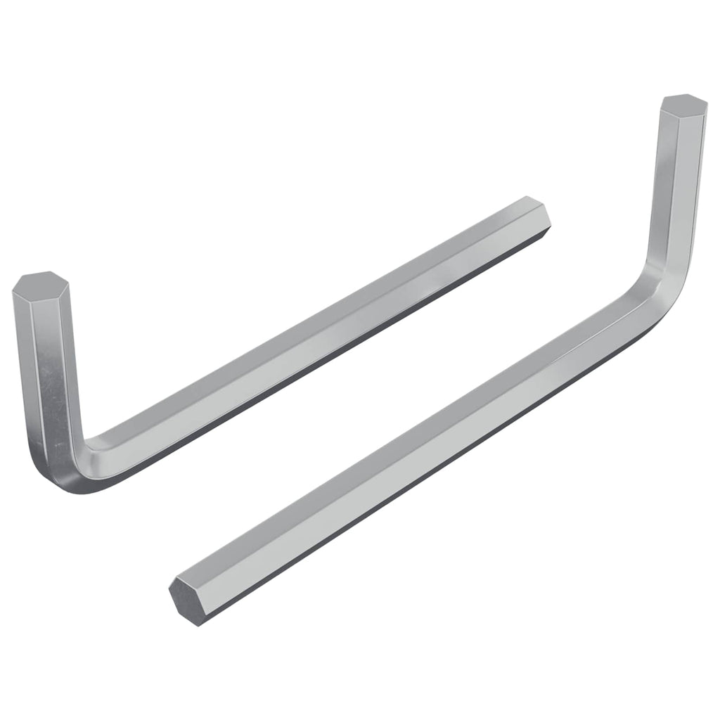 vidaXL Klucz Szesnastokątny 2 pcs Srebrny 32 x 86 mm Stal