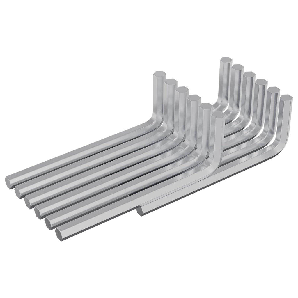 vidaXL Klucz Szesnastokątny 12 pcs Srebrny 32 x 86 mm Stal