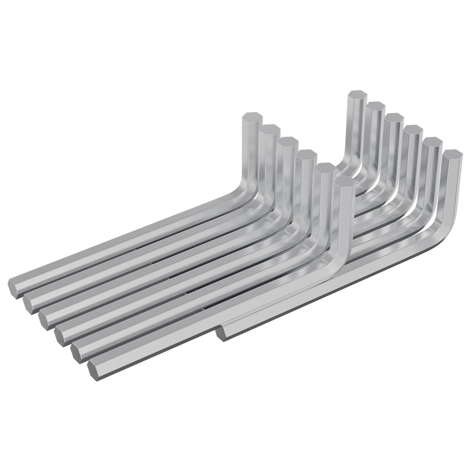 vidaXL Klucz Szesnastokątny 12 pcs Srebrny 32 x 86 mm Stal