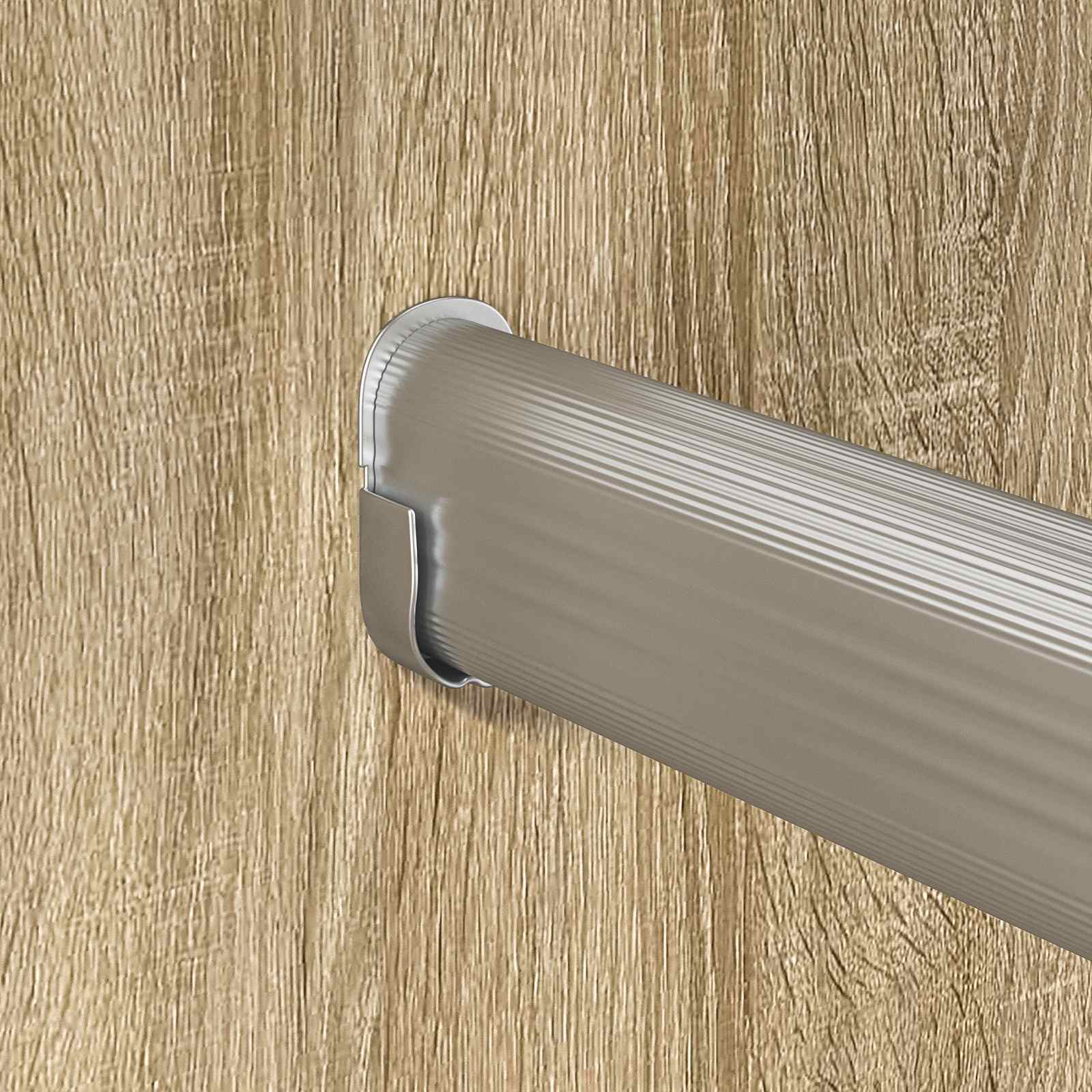 vidaXL Drążek do szafy 12 pcs Srebrny 264 x 15 x 29 mm Stop Aluminium