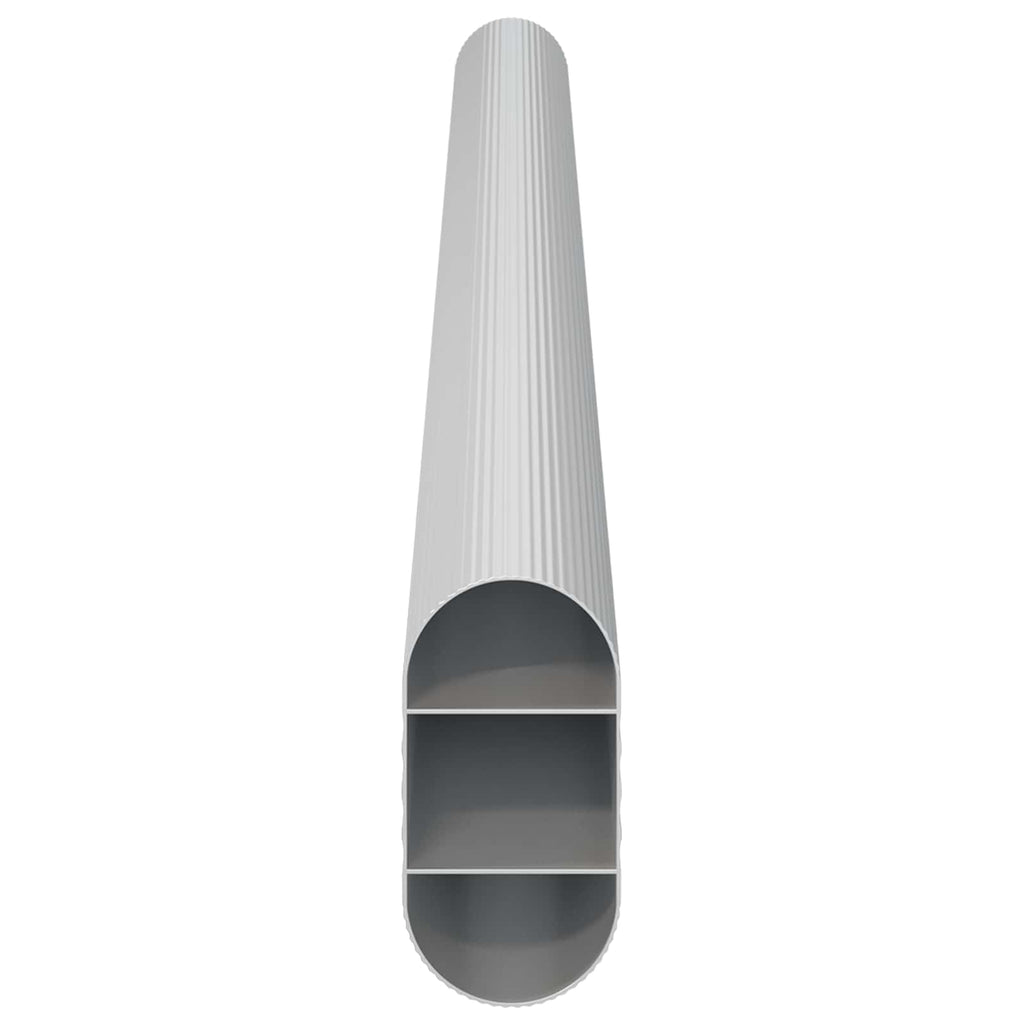 vidaXL Drążek do szafy 12 pcs Srebrny 264 x 15 x 29 mm Stop Aluminium