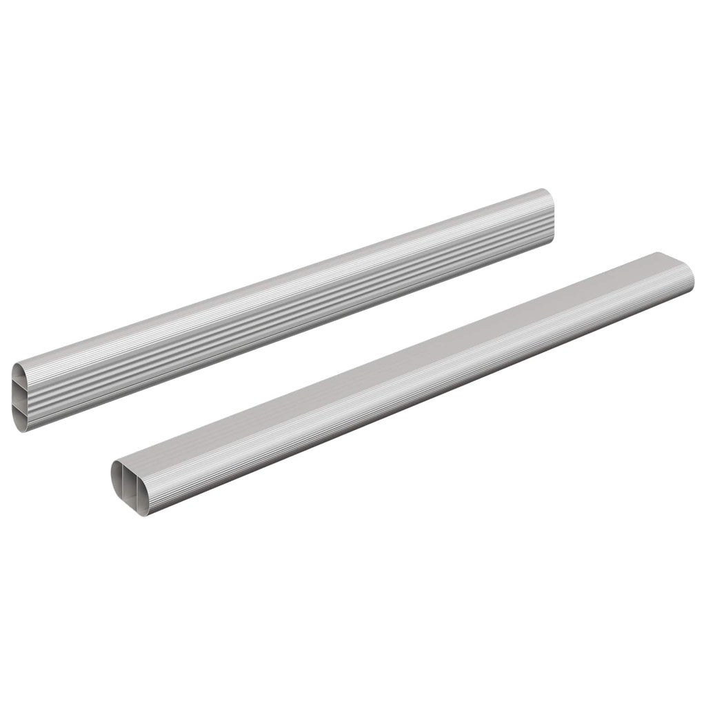 vidaXL Drążek do szafy 2 pcs Srebrny 316 x 15 x 29 mm Stop Aluminium