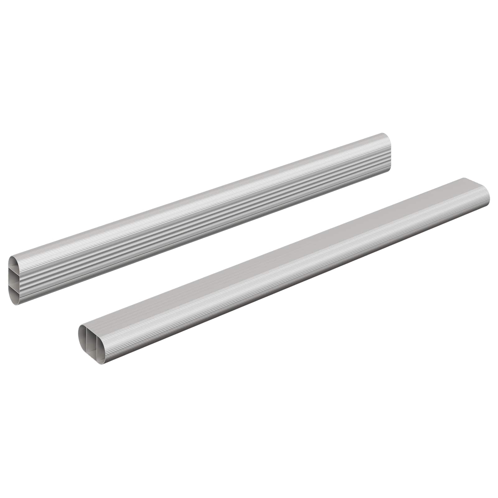vidaXL Drążek do szafy 2 pcs Srebrny 316 x 15 x 29 mm Stop Aluminium