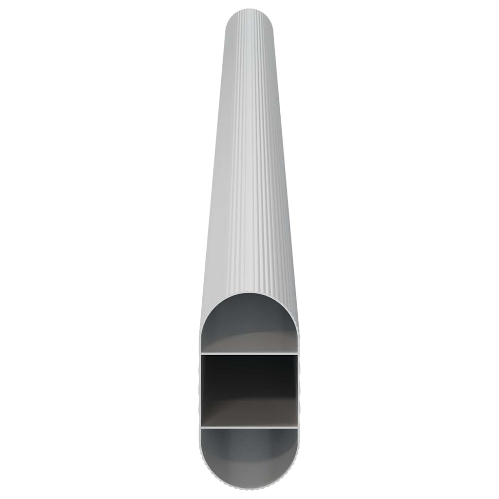 vidaXL Drążek do szafy 12 pcs Srebrny 316 x 15 x 29 mm Stop Aluminium