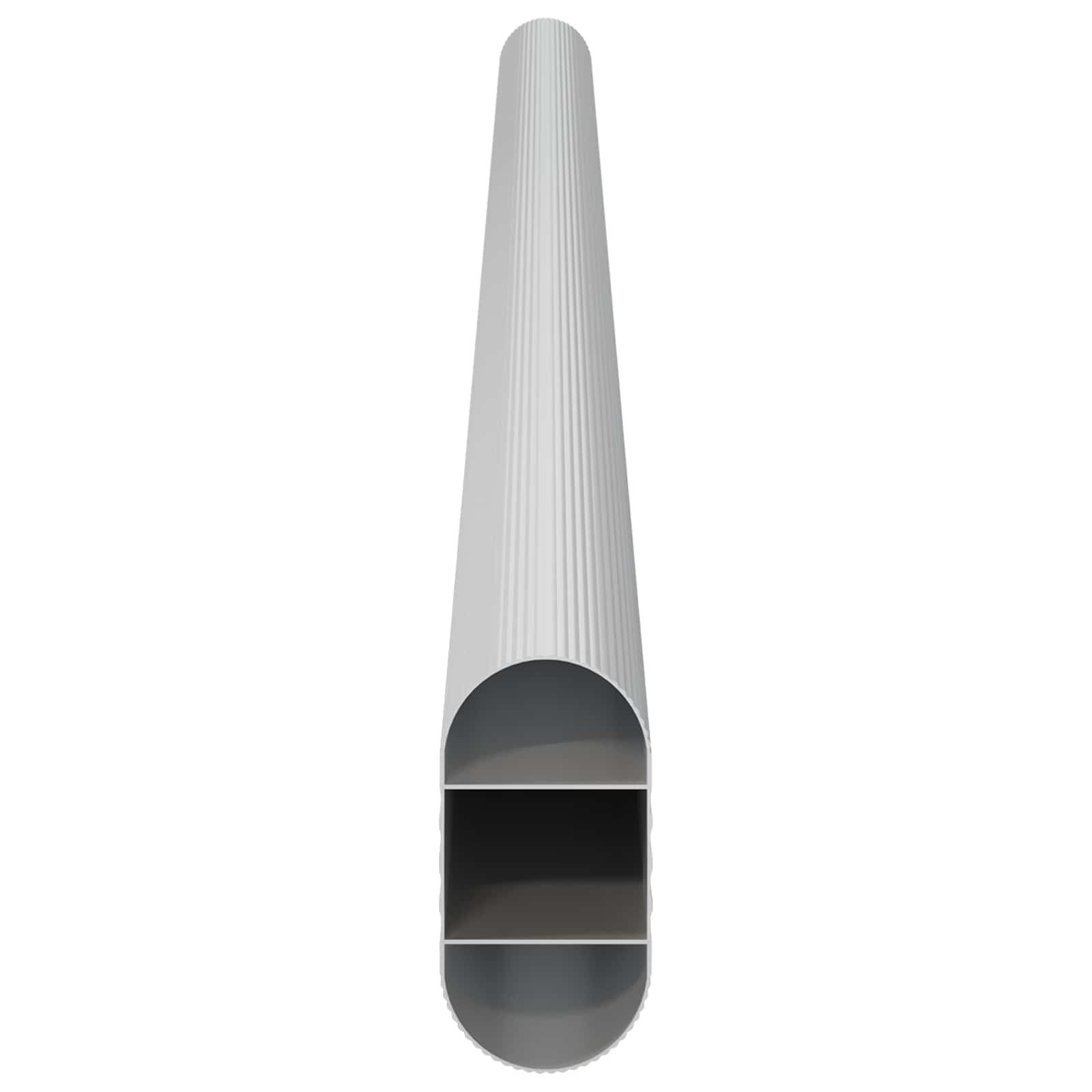 vidaXL Drążek do szafy 12 pcs Srebrny 371,5 x 15 x 29 mm