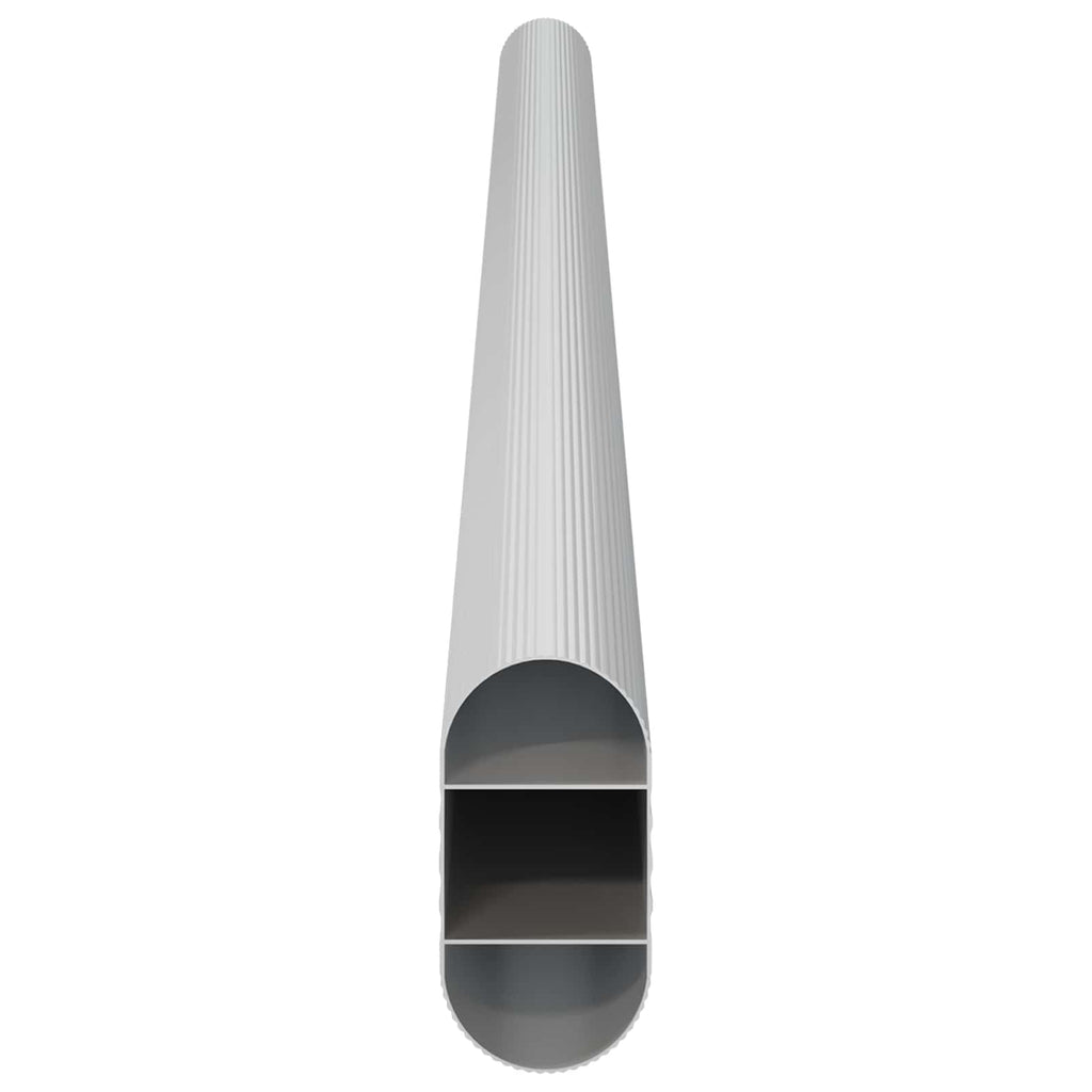 vidaXL Drążek do szafy 2 pcs Srebrny 372 x 15 x 29 mm Stop Aluminium