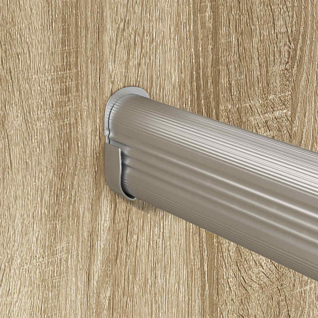 vidaXL Drążek do szafy 2 pcs Srebrny 464 x 15 x 29 mm Stop Aluminium