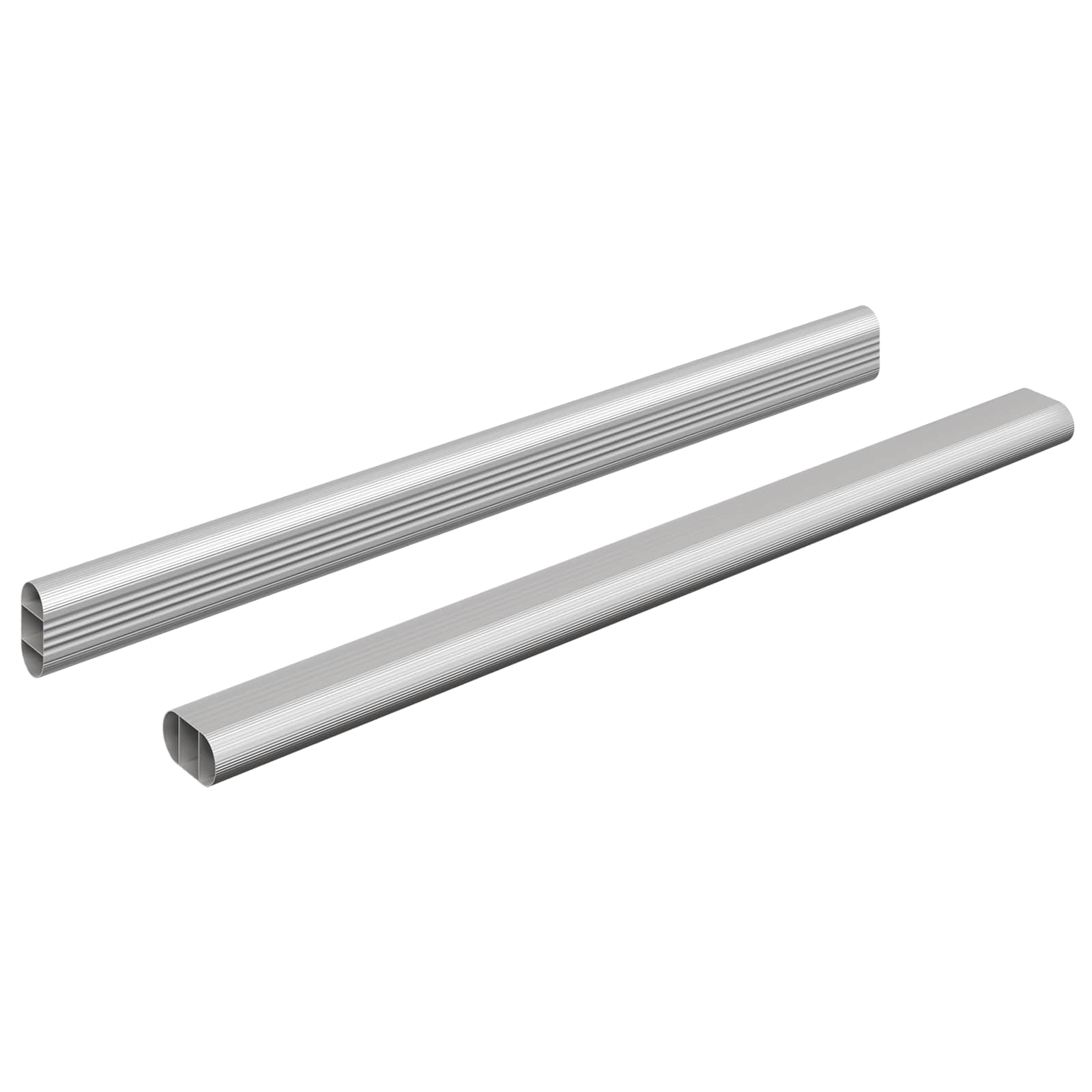vidaXL Drążek do szafy 2 pcs Srebrny 464 x 15 x 29 mm Stop Aluminium