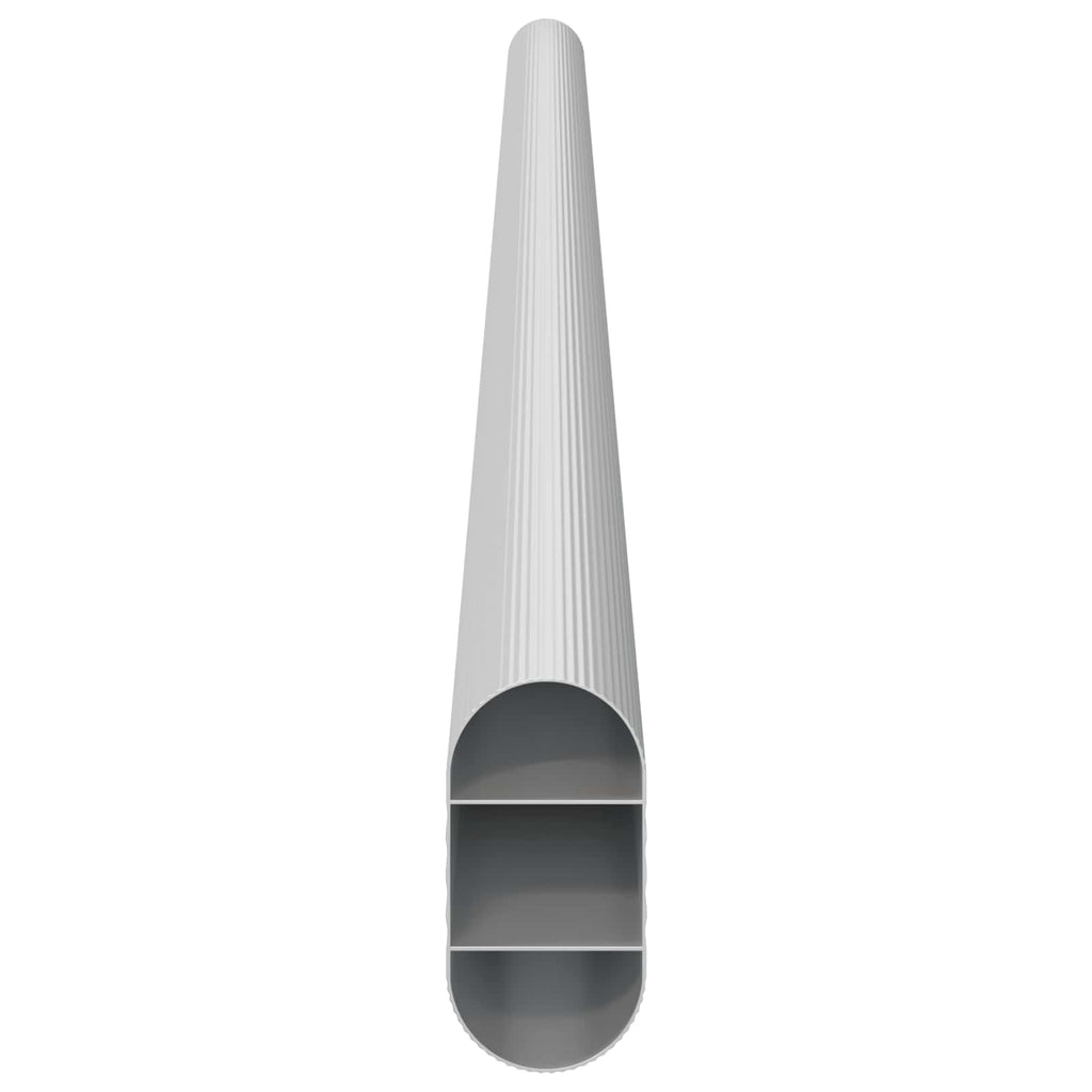 vidaXL Drążek do szafy 12 pcs Srebrny 464 x 15 x 29 mm Stop Aluminium