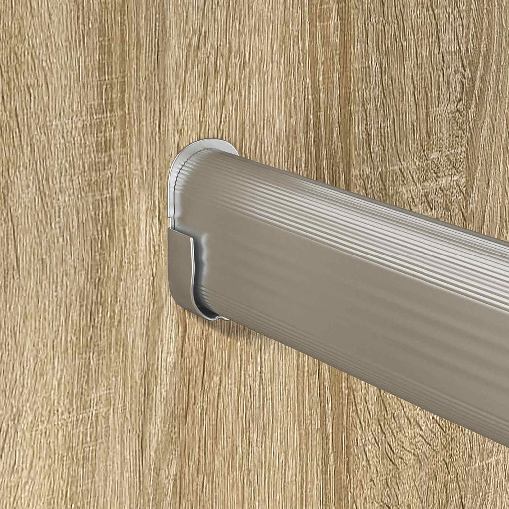 vidaXL Drążek do szafy 2 pcs Srebrny 472 x 15 x 29 mm Stop Aluminium