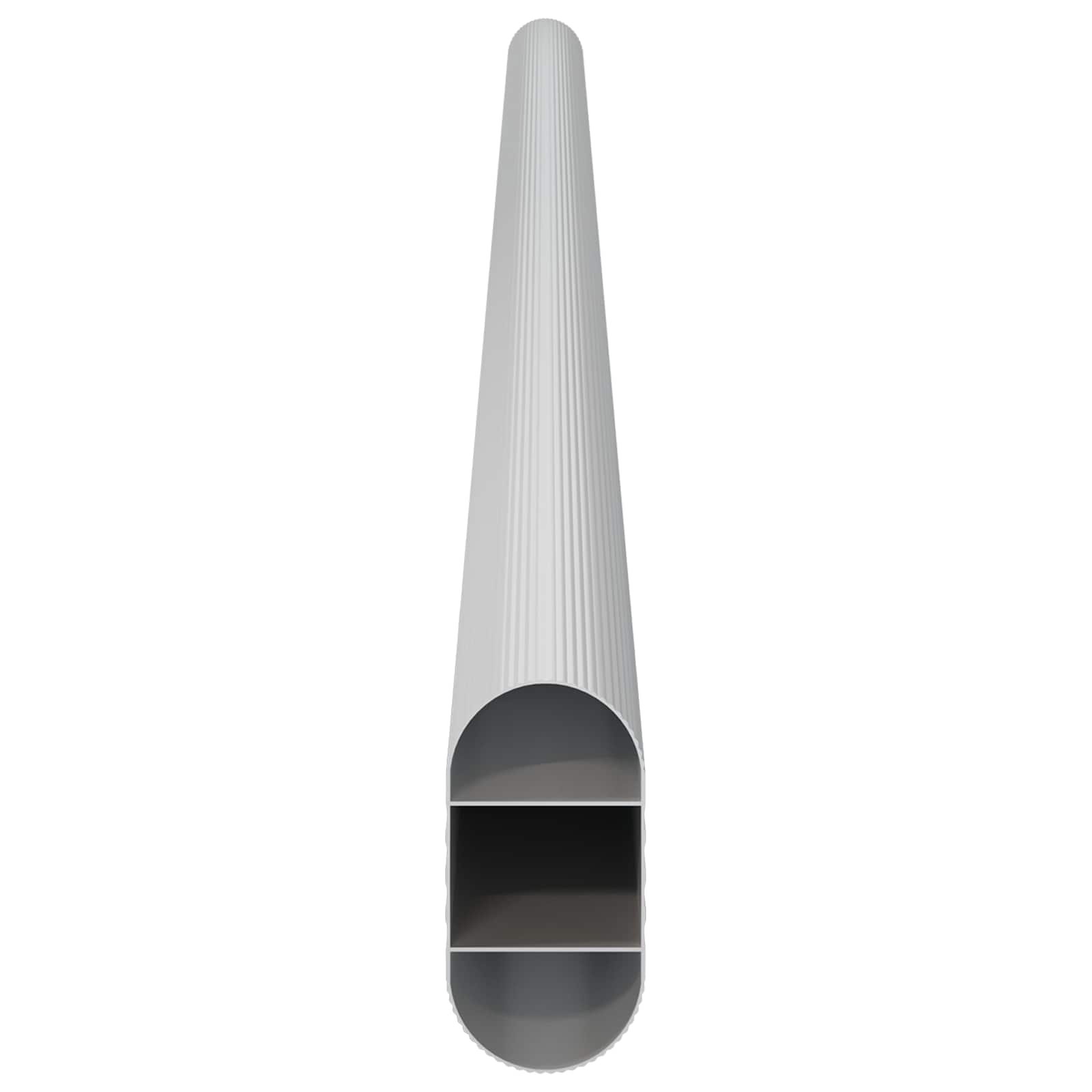 vidaXL Drążek do szafy 2 pcs Srebrny 472 x 15 x 29 mm Stop Aluminium
