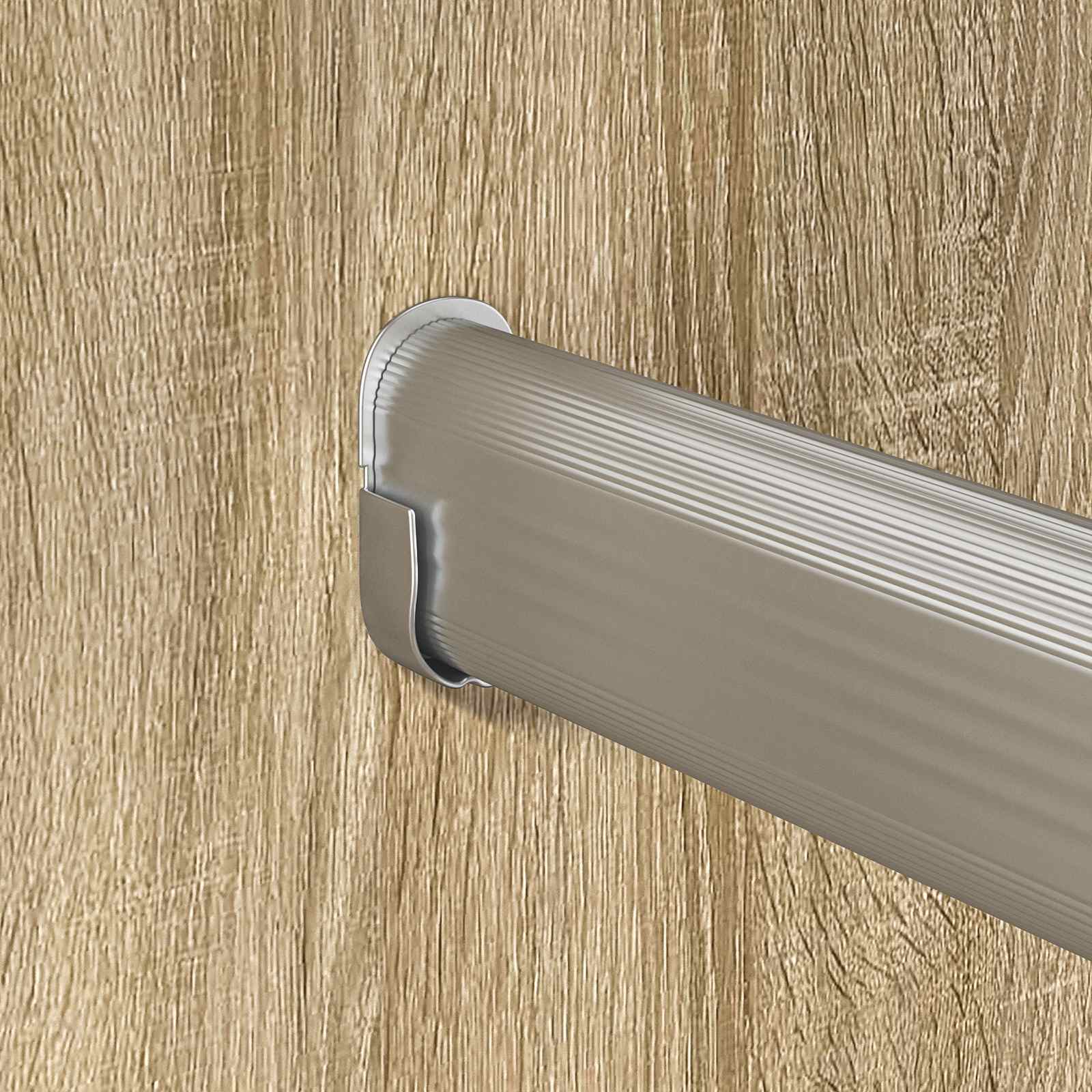 vidaXL Drążek do szafy 12 pcs Srebrny 472 x 15 x 29 mm Stop Aluminium