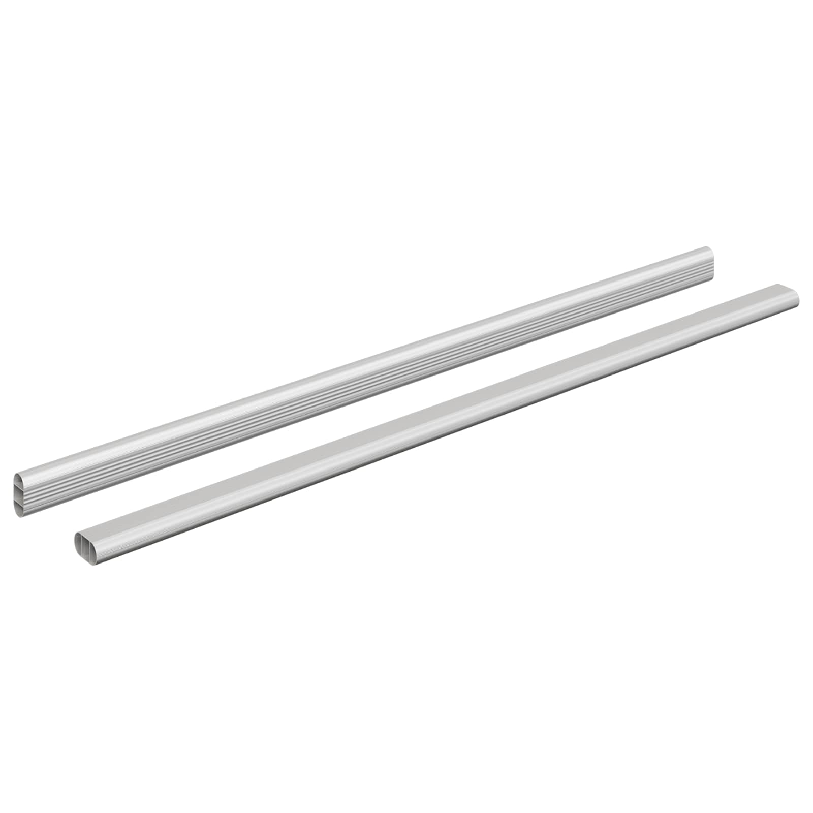 vidaXL Drążek do szafy 2 pcs Srebrny 664 x 15 x 29 mm Stop Aluminium
