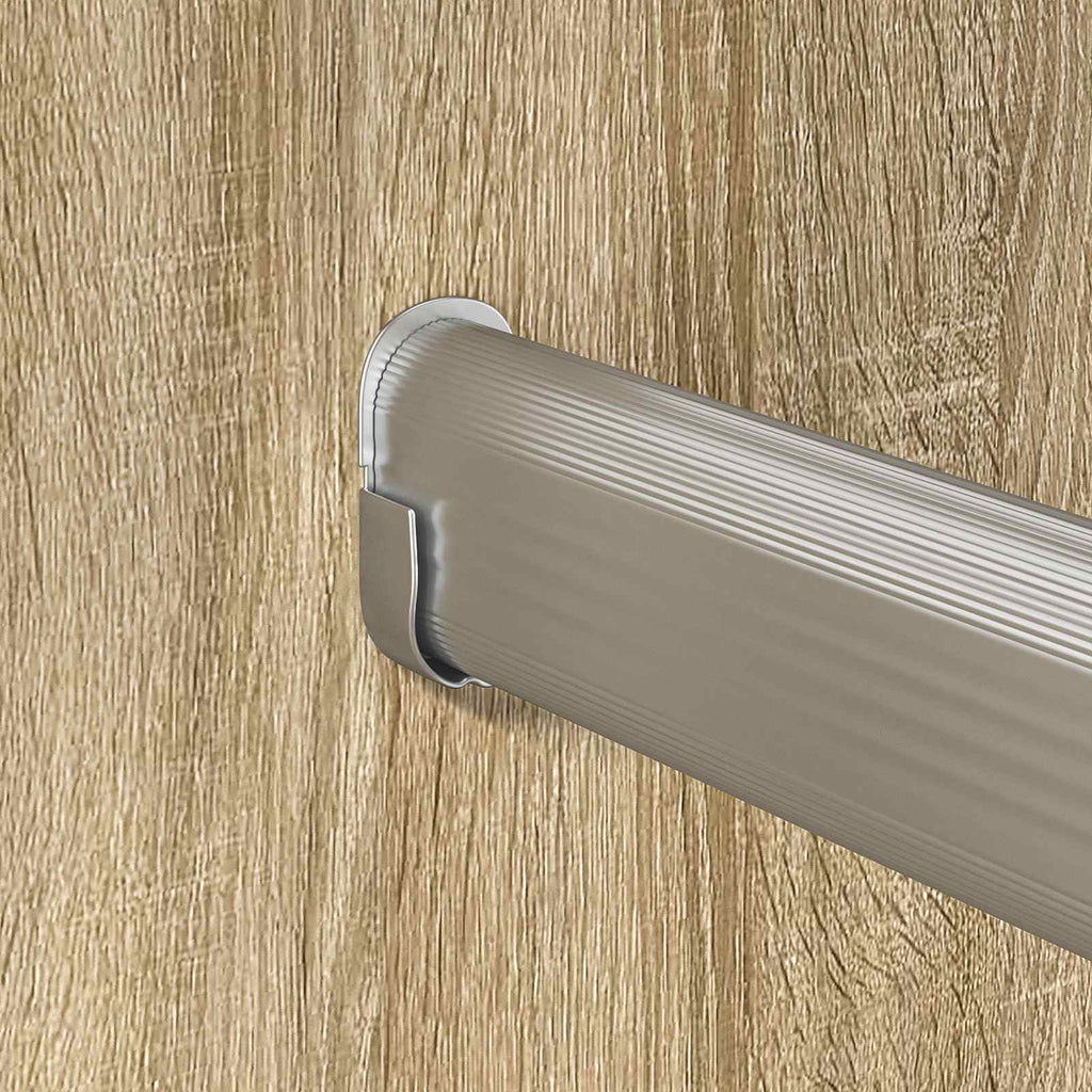 vidaXL Drążek do szafy 12 pcs Srebrny 664 x 15 x 29 mm Stop Aluminium