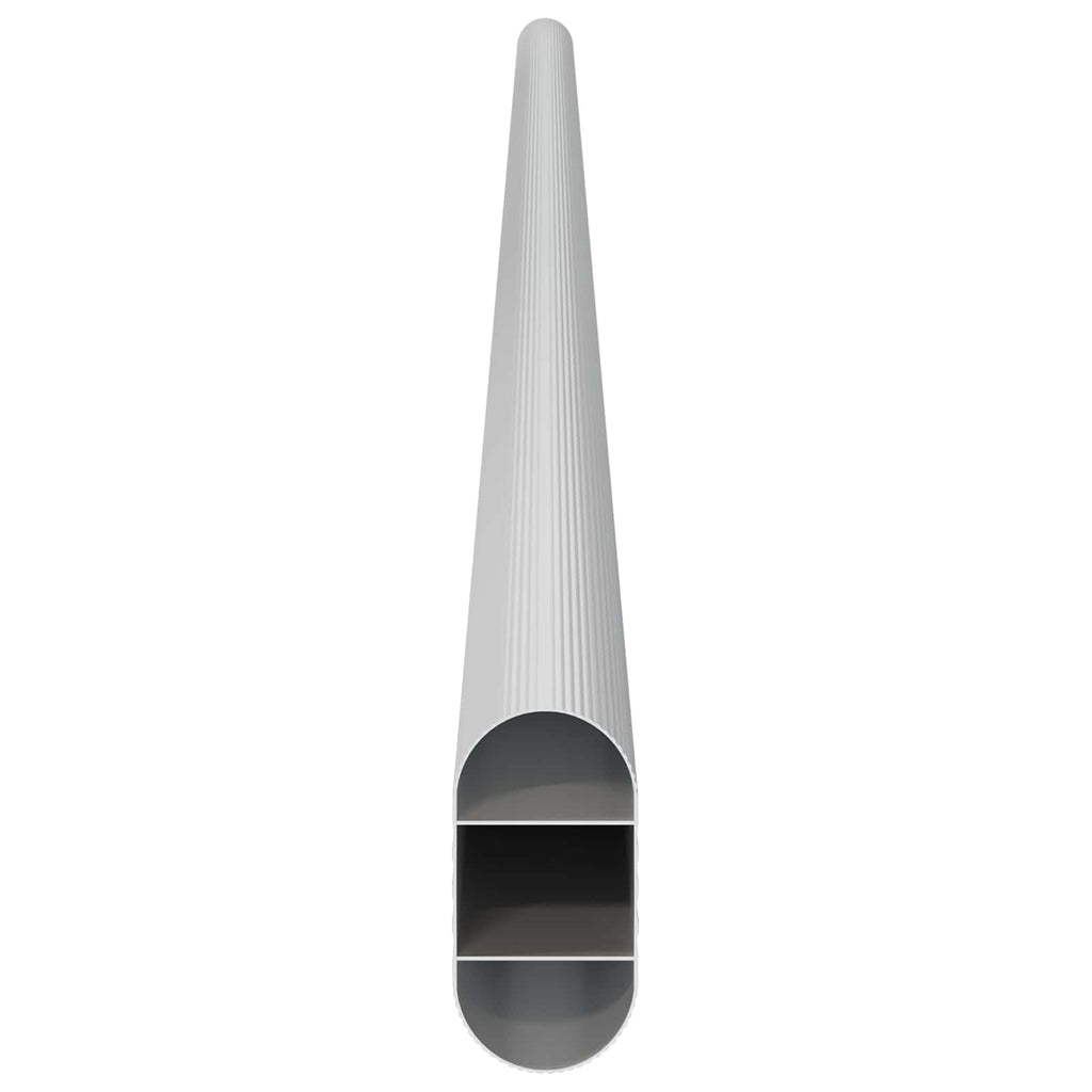 vidaXL Drążek do szafy 12 pcs Srebrny 664 x 15 x 29 mm Stop Aluminium