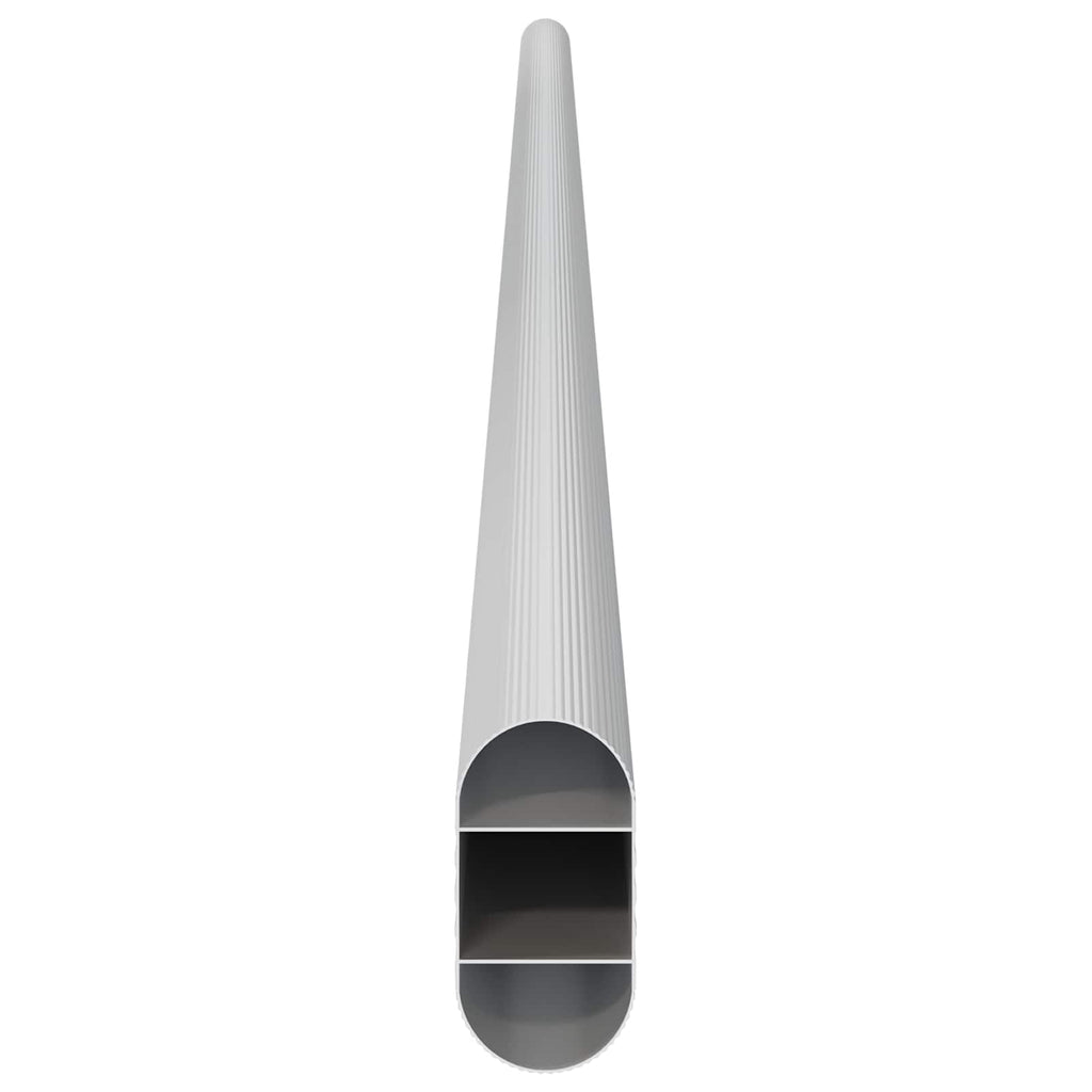 vidaXL Drążek do szafy 2 pcs Srebrny 764 x 15 x 29 mm Stop Aluminium