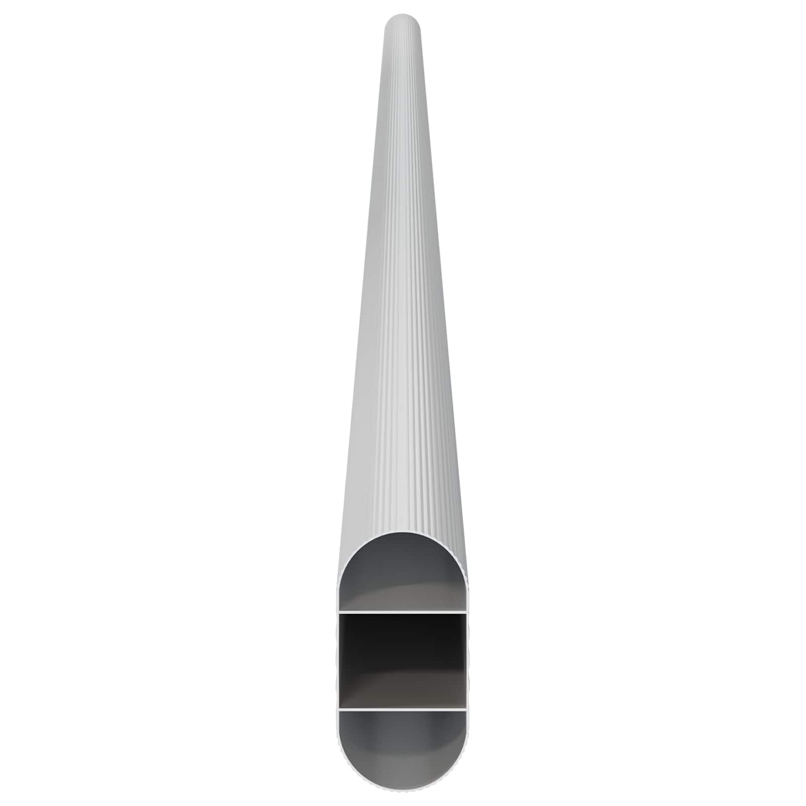vidaXL Drążek do szafy 2 pcs Srebrny 764 x 15 x 29 mm Stop Aluminium