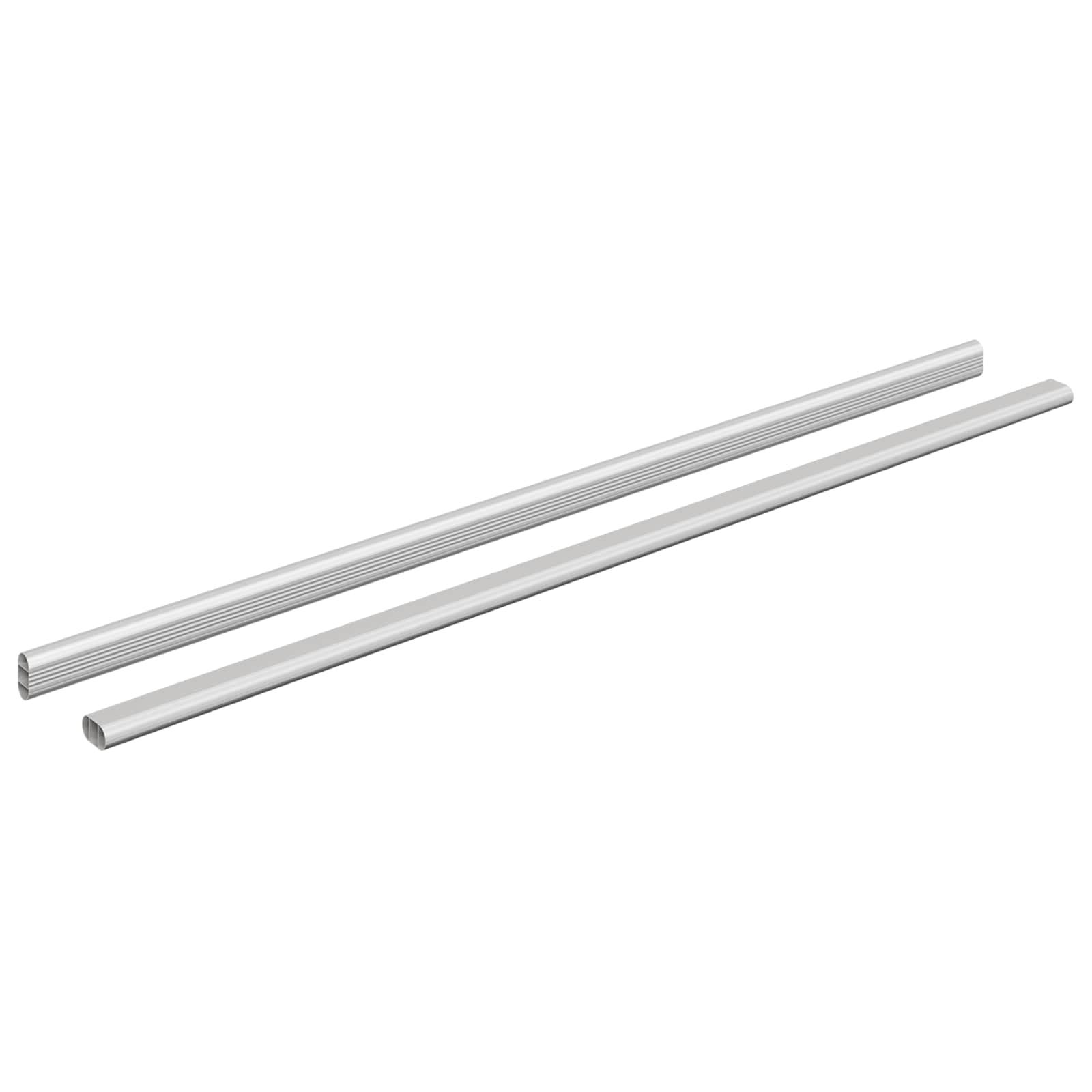 vidaXL Drążek do szafy 2 pcs Srebrny 864 x 15 x 29 mm Stop Aluminium