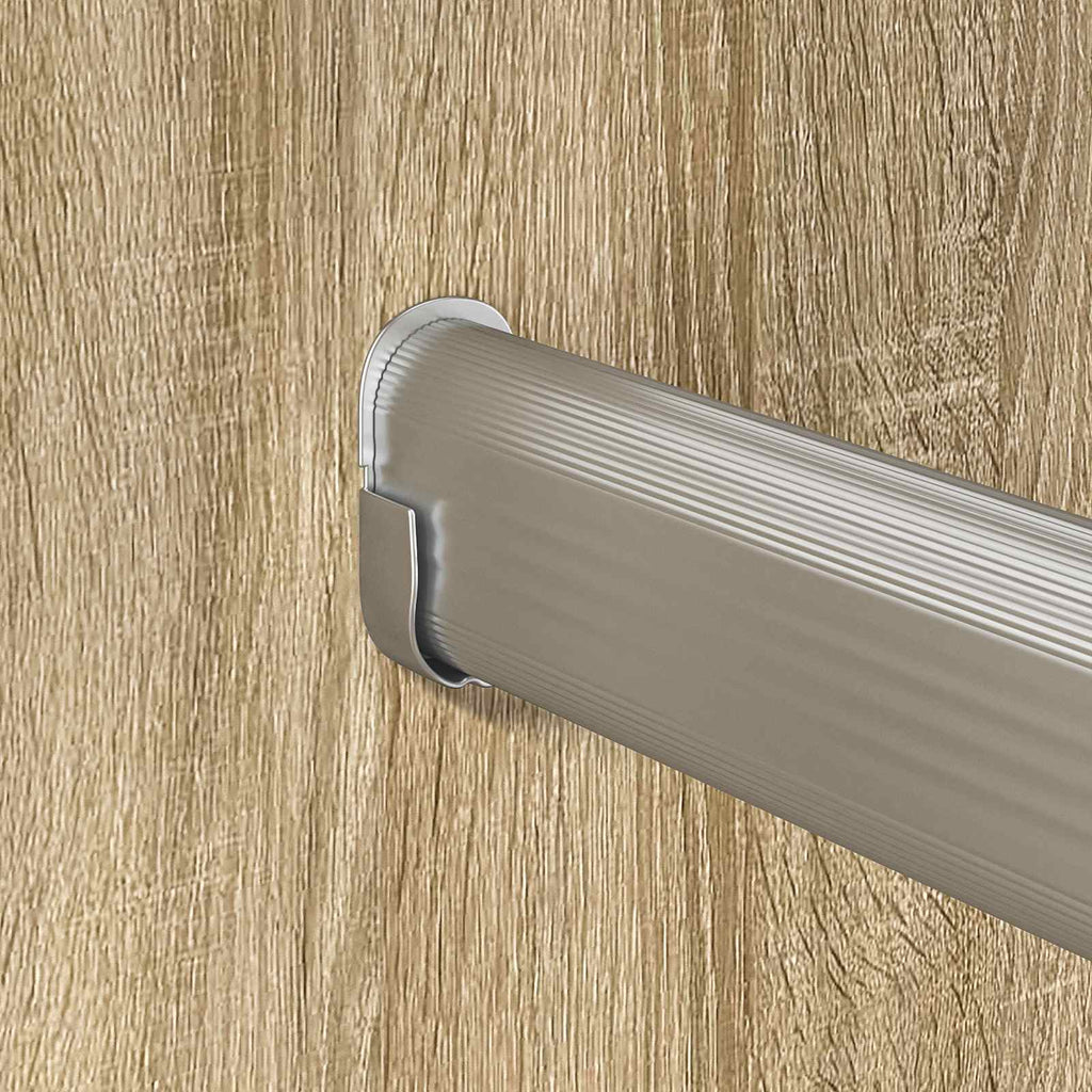 vidaXL Drążek do szafy 2 pcs Srebrny 964 x 15 x 29 mm Stop Aluminium