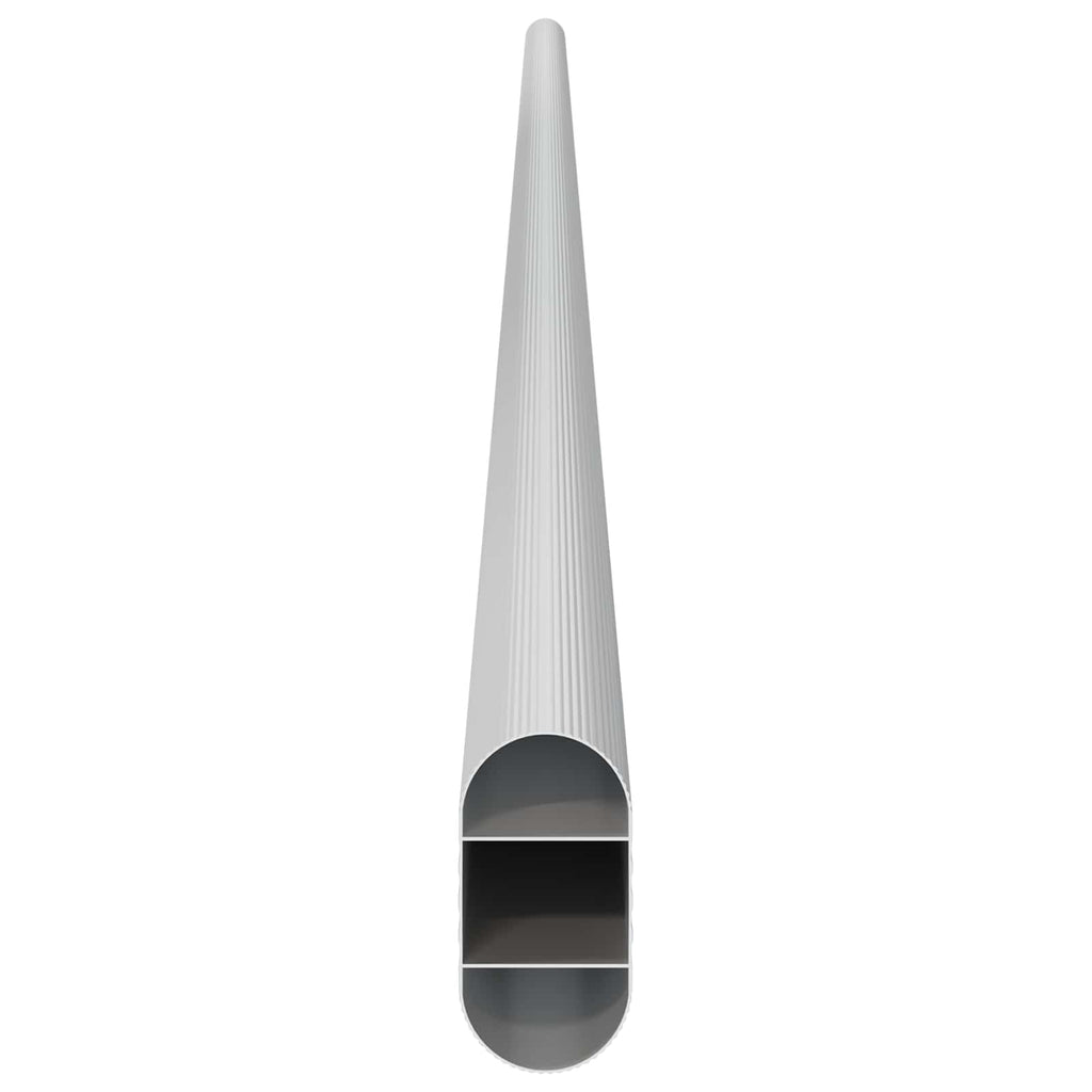 vidaXL Drążek do szafy 2 pcs Srebrny 964 x 15 x 29 mm Stop Aluminium