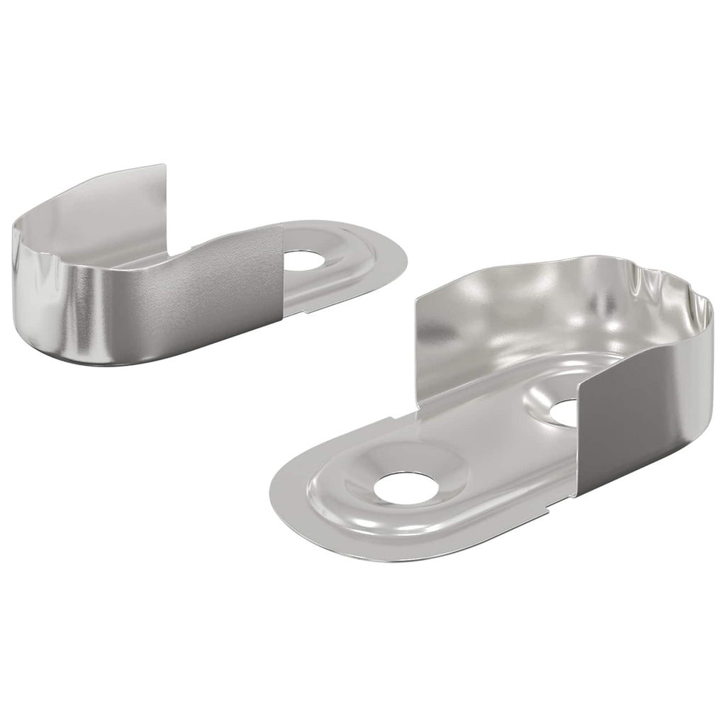vidaXL Uchwyt na rurę do szafy 2 pcs Biały cynk 40 x 18 x 10 mm Żelazo