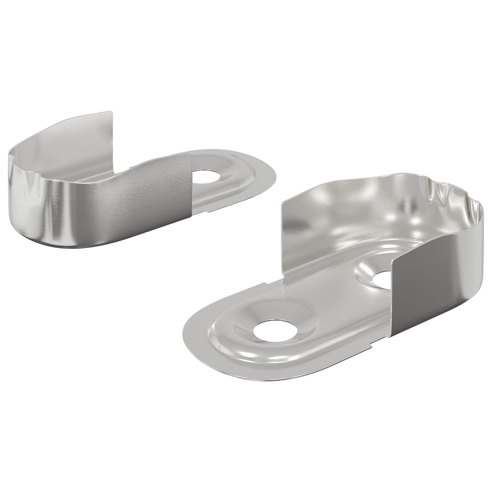 vidaXL Uchwyt na rurę do szafy 2 pcs Biały cynk 40 x 18 x 10 mm Żelazo