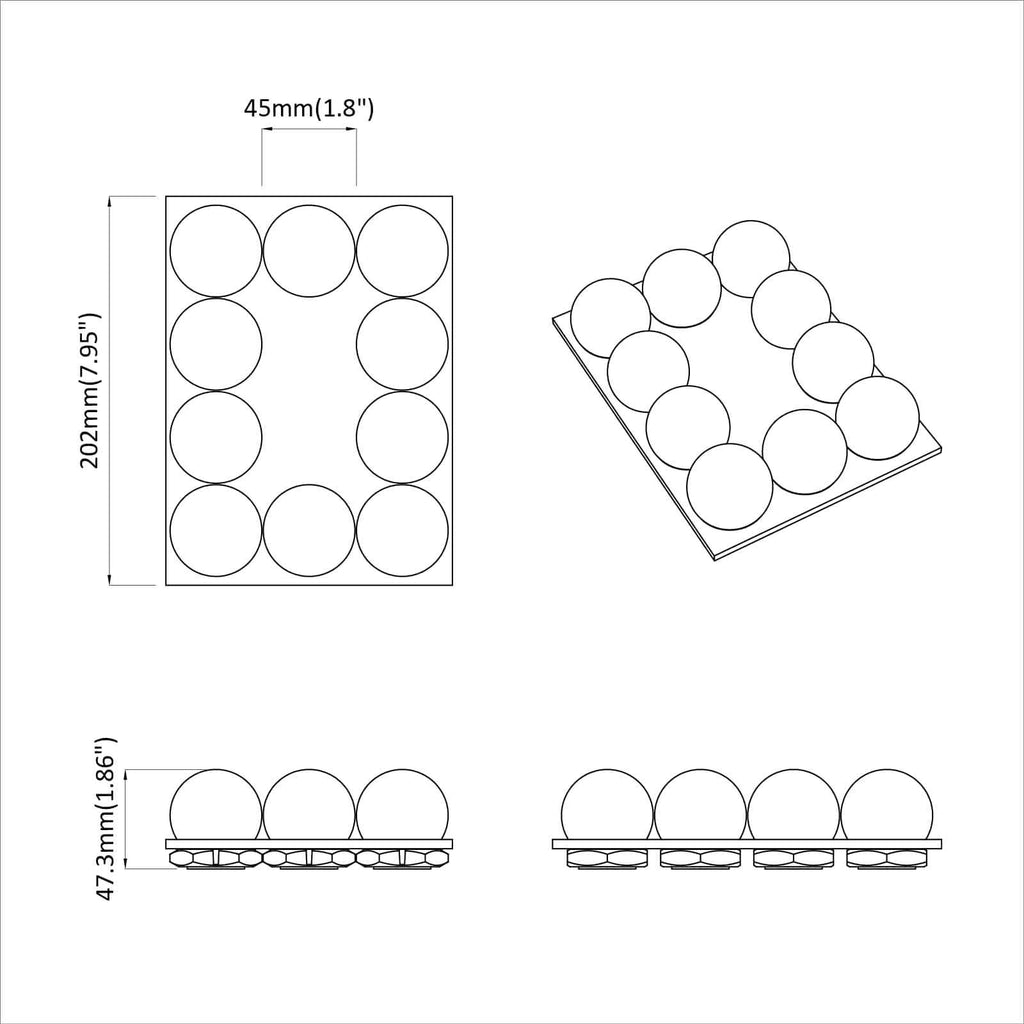 vidaXL Lustrowe światła Ze LED Lights 2 pcs Biały 4.5 x 4.5 x 4.8 cm