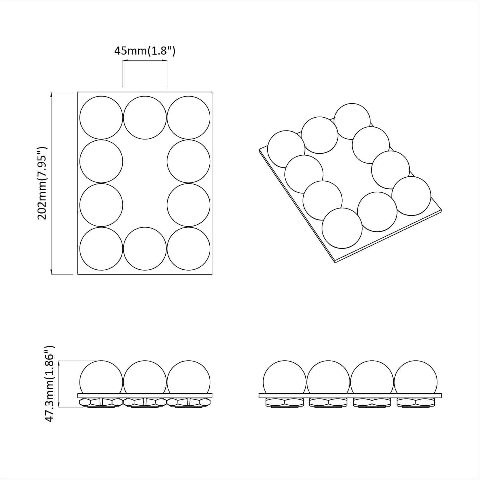 vidaXL Lustrowe światła Ze LED Lights 2 pcs Biały 4.5 x 4.5 x 4.8 cm