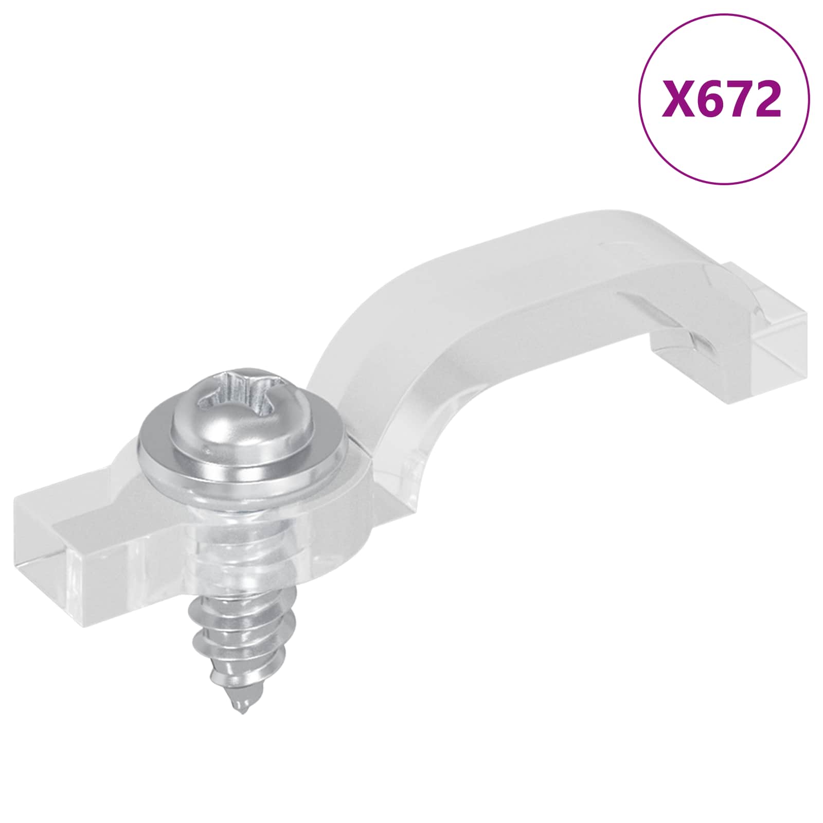vidaXL Klipsy LED Strip 23,8 mm 12 pcs przezroczysty Plastik i żelazo