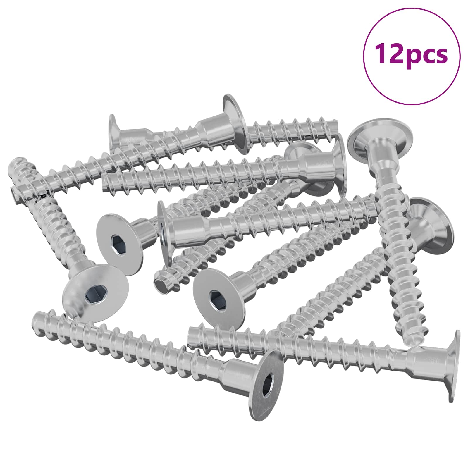 vidaXL Śruba 12 pcs Powlekana cynkiem 5 x 40 mm Żelazo