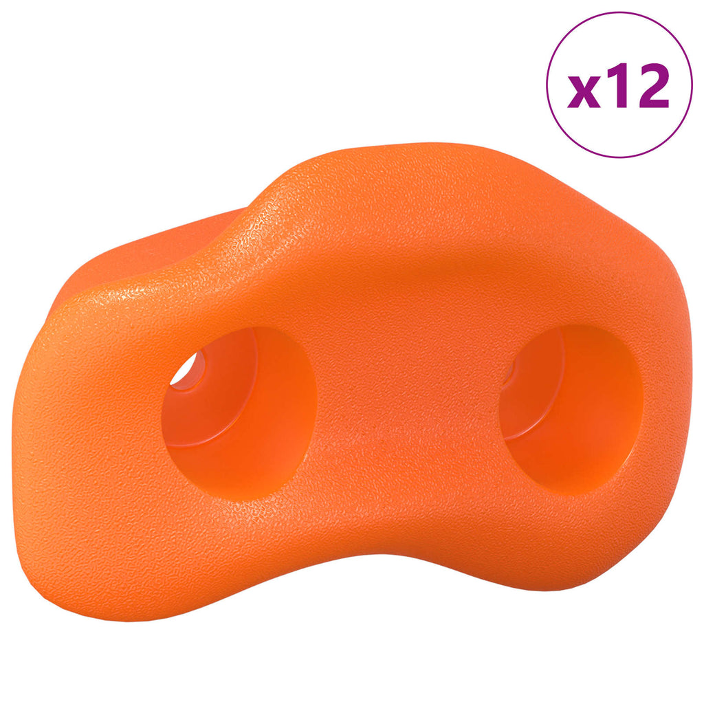 vidaXL Chwyt do wspinaczki 12 pcs Pomarańczowy 100 x 67 x 43 mm PP