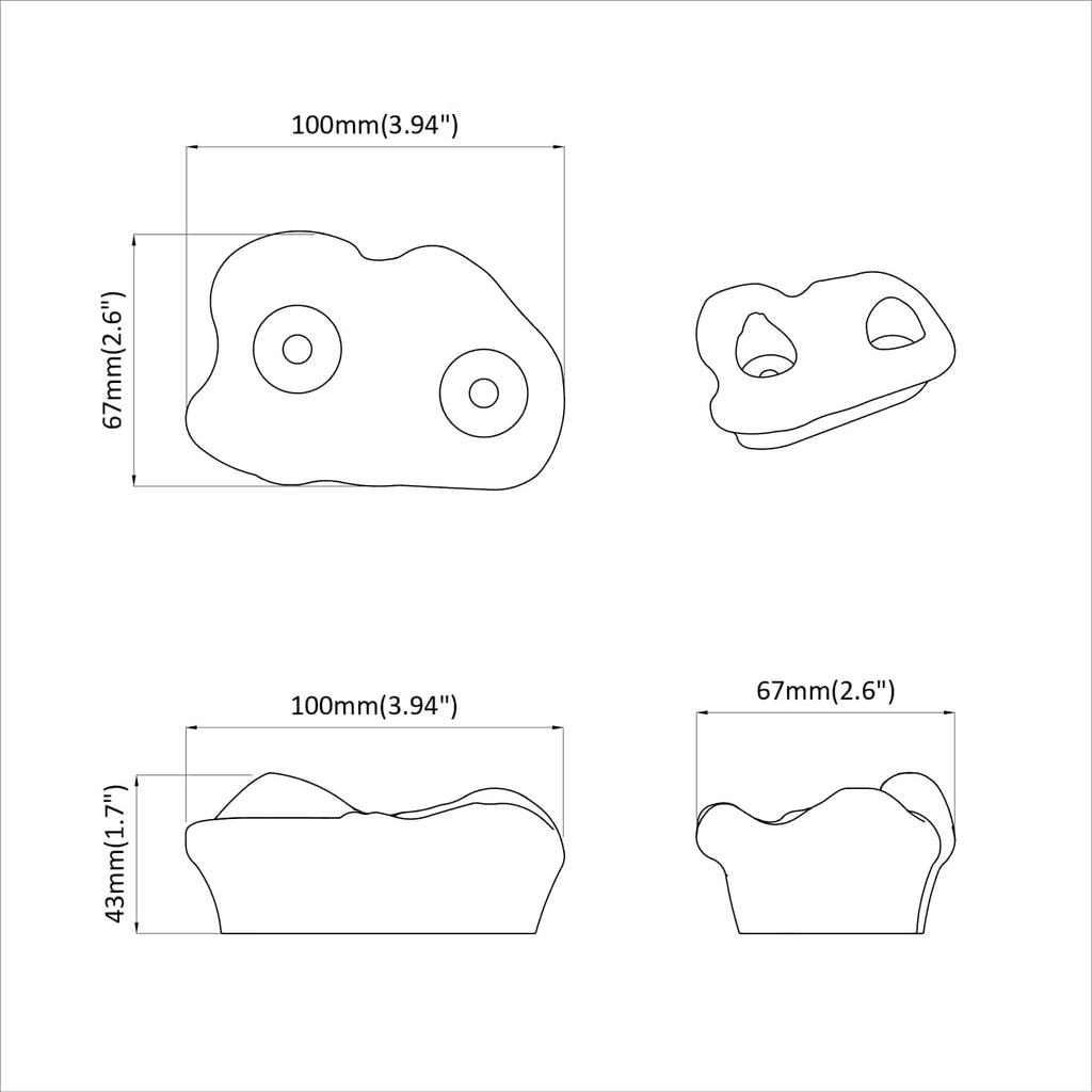 vidaXL Chwyt do wspinaczki 12 pcs Zielony 100 x 67 x 43 mm PP