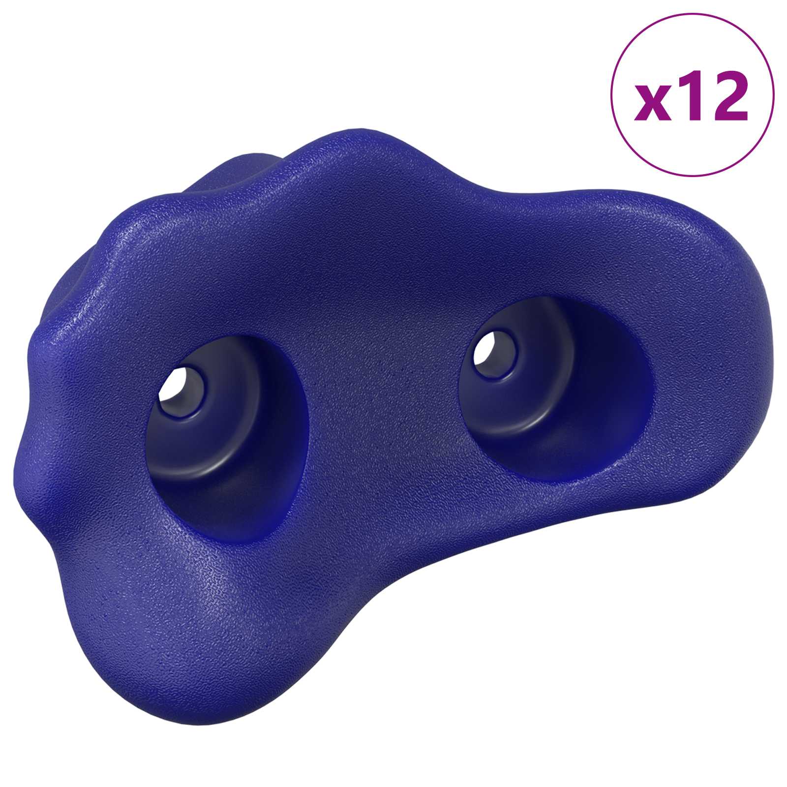 vidaXL Chwyt do wspinaczki 12 pcs Niebieski 100 x 67 x 43 mm PP