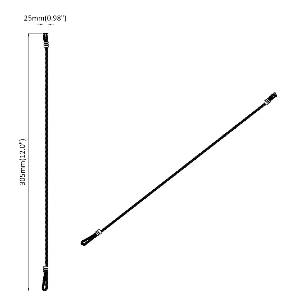 vidaXL Lina wspinaczkowa Brązowy Ø25 x 305 mm nylon