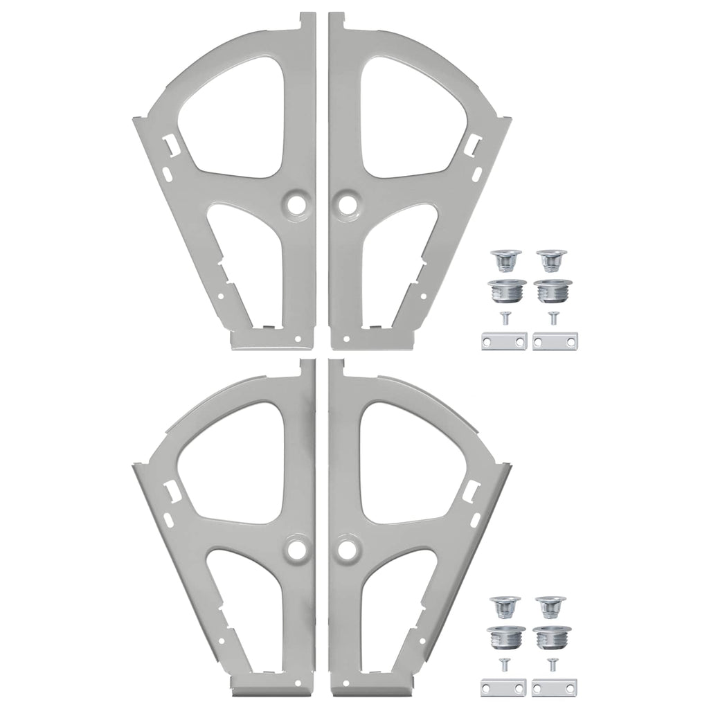vidaXL Zawias do szuflady Flip 2 pcs Srebrny 235 x 155 x 30 mm Żelazo
