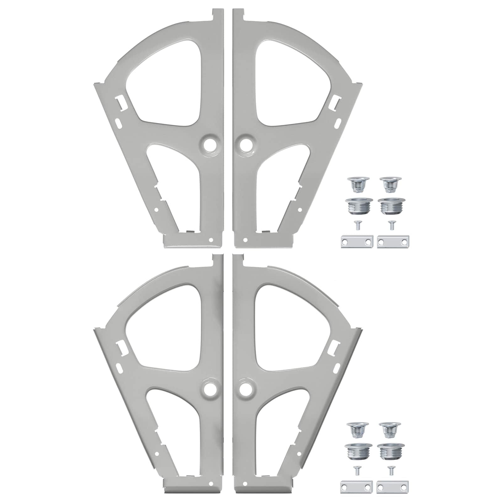 vidaXL Zawias do szuflady Flip 2 pcs Srebrny 235 x 155 x 30 mm Żelazo