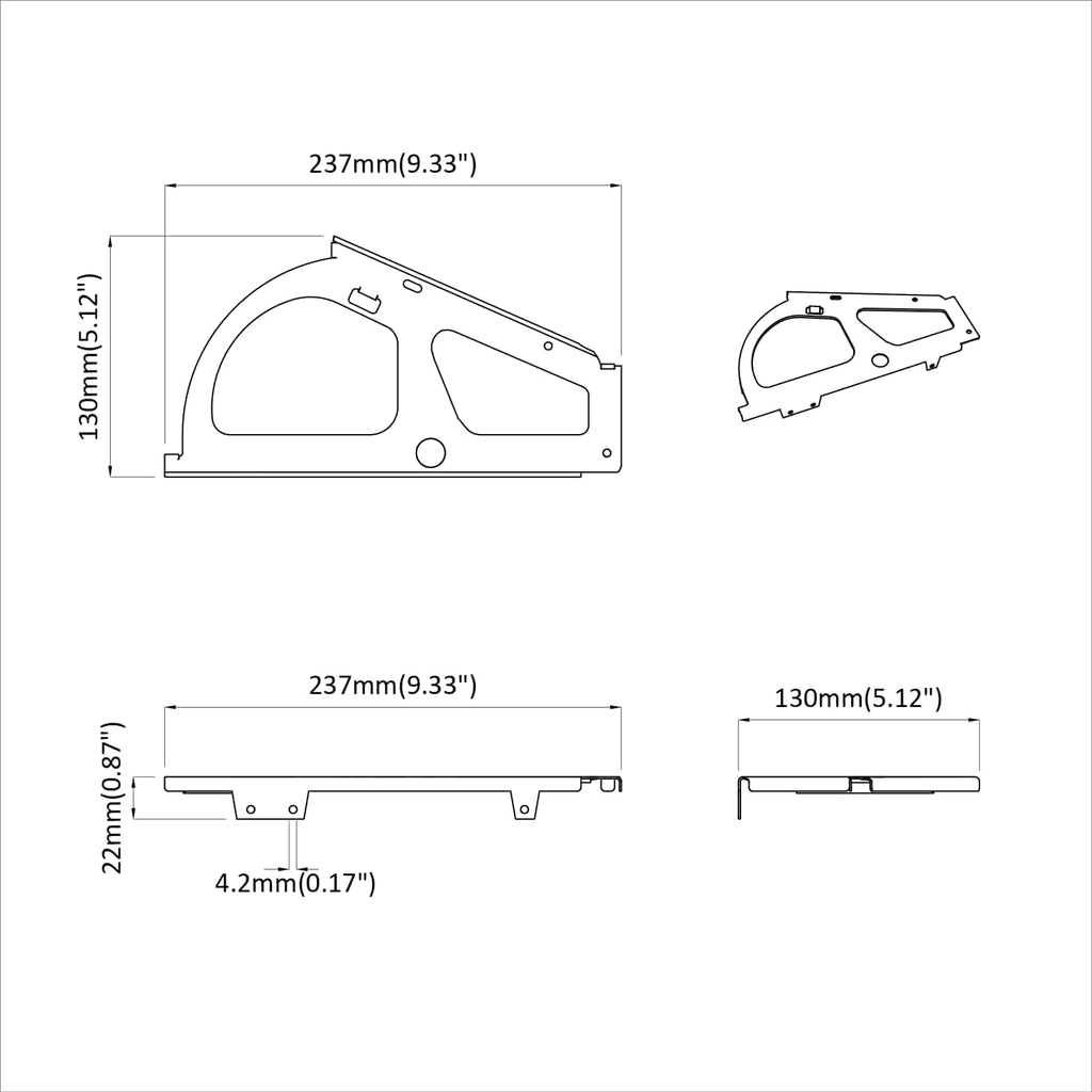vidaXL Zawias do szuflady Flip 12 pcs Srebrny 235 x 155 x 30 mm Żelazo