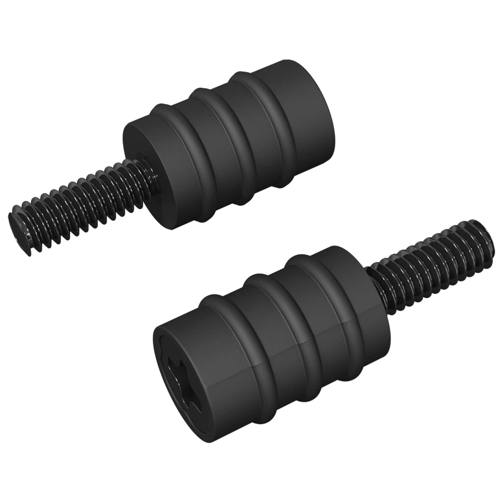 vidaXL Śruba dystansowa 2 pcs Czarny M4 Guma i stal