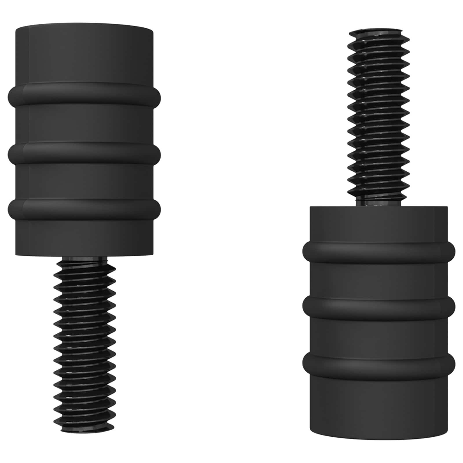 vidaXL Śruba dystansowa 2 pcs Czarny M4 Guma i stal